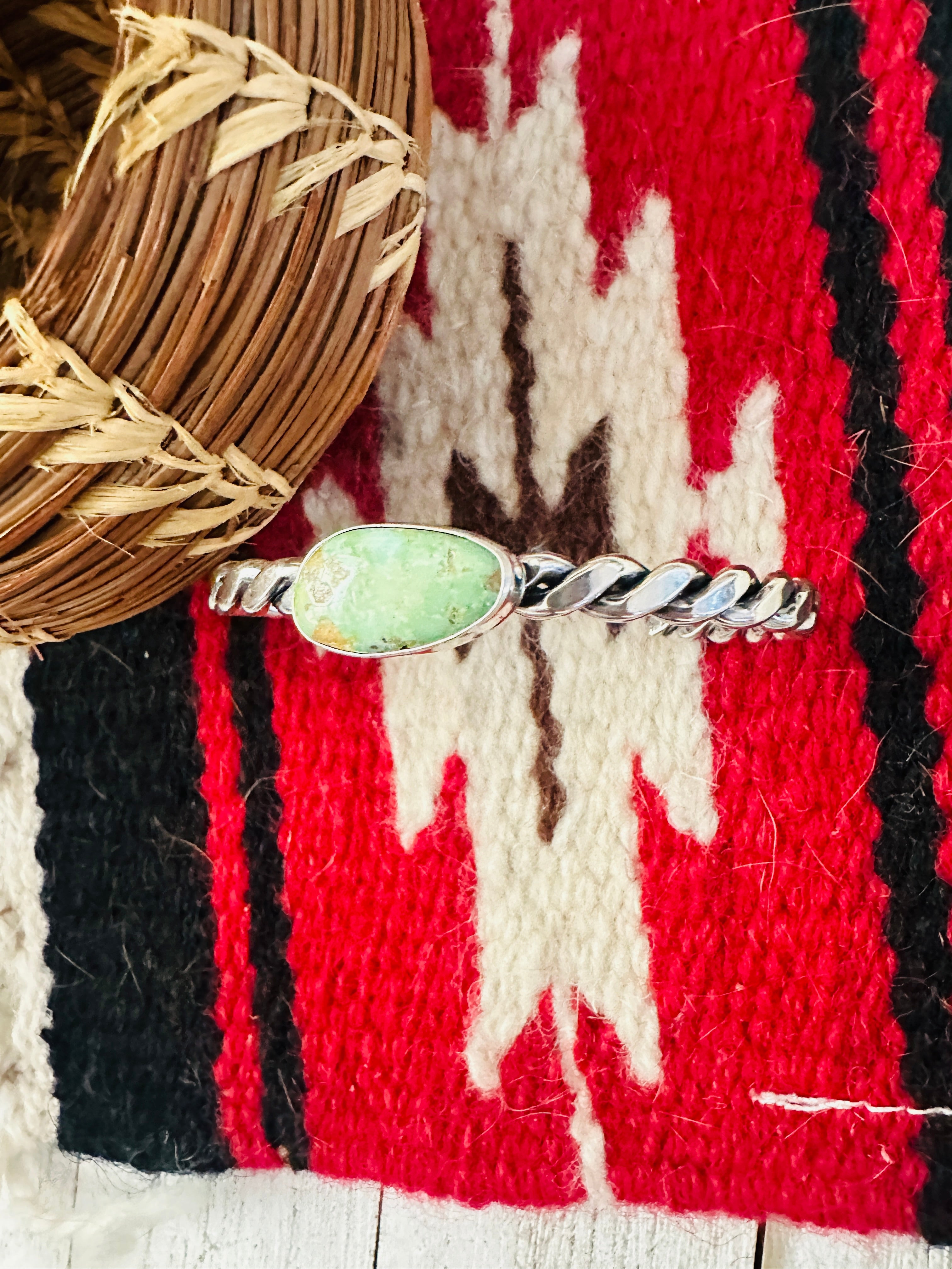 Navajo Royston Turquoise & Sterling Silver Cuff Bracelet