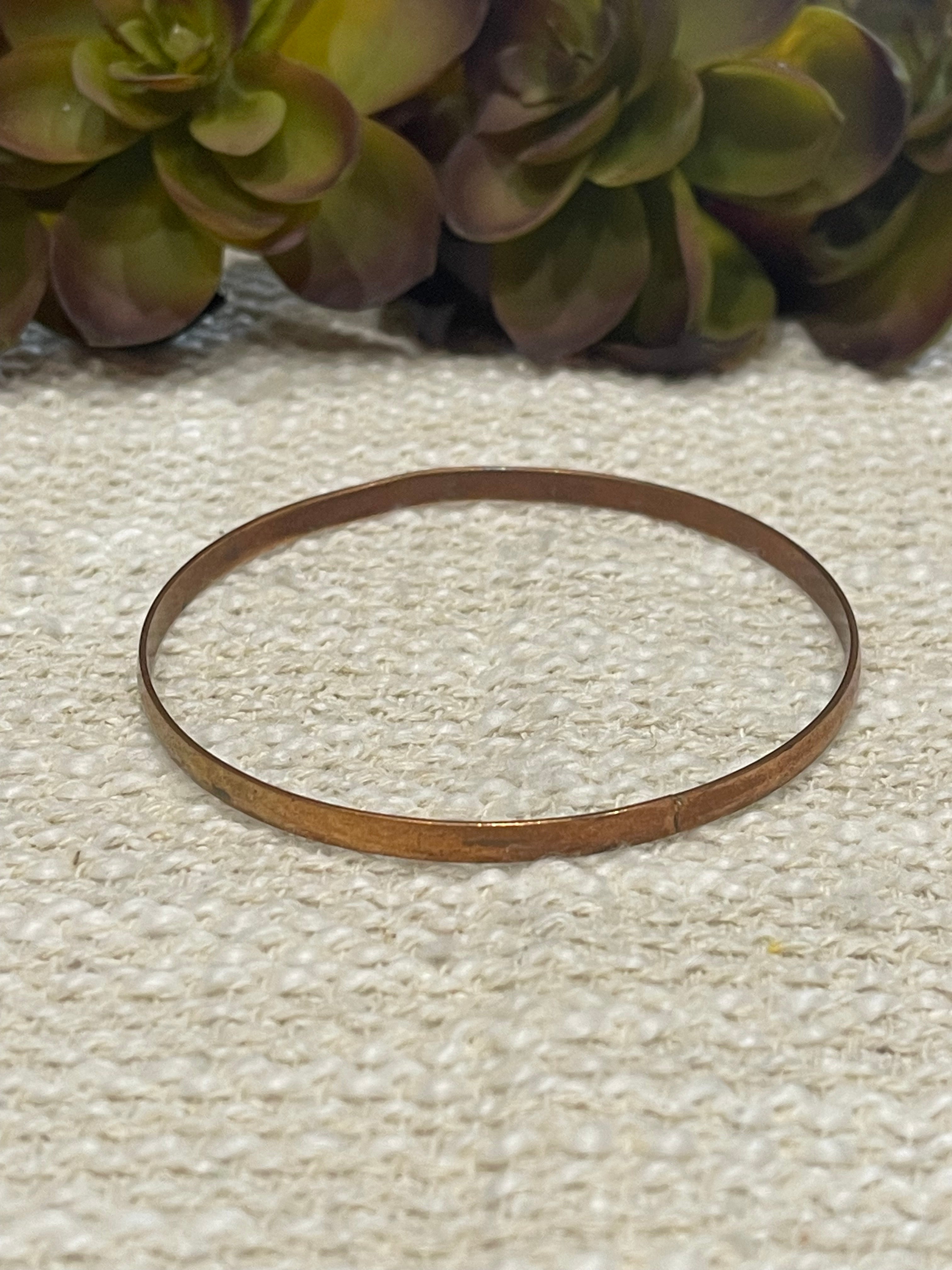 Vintage Handmade Copper Bangle Bracelet