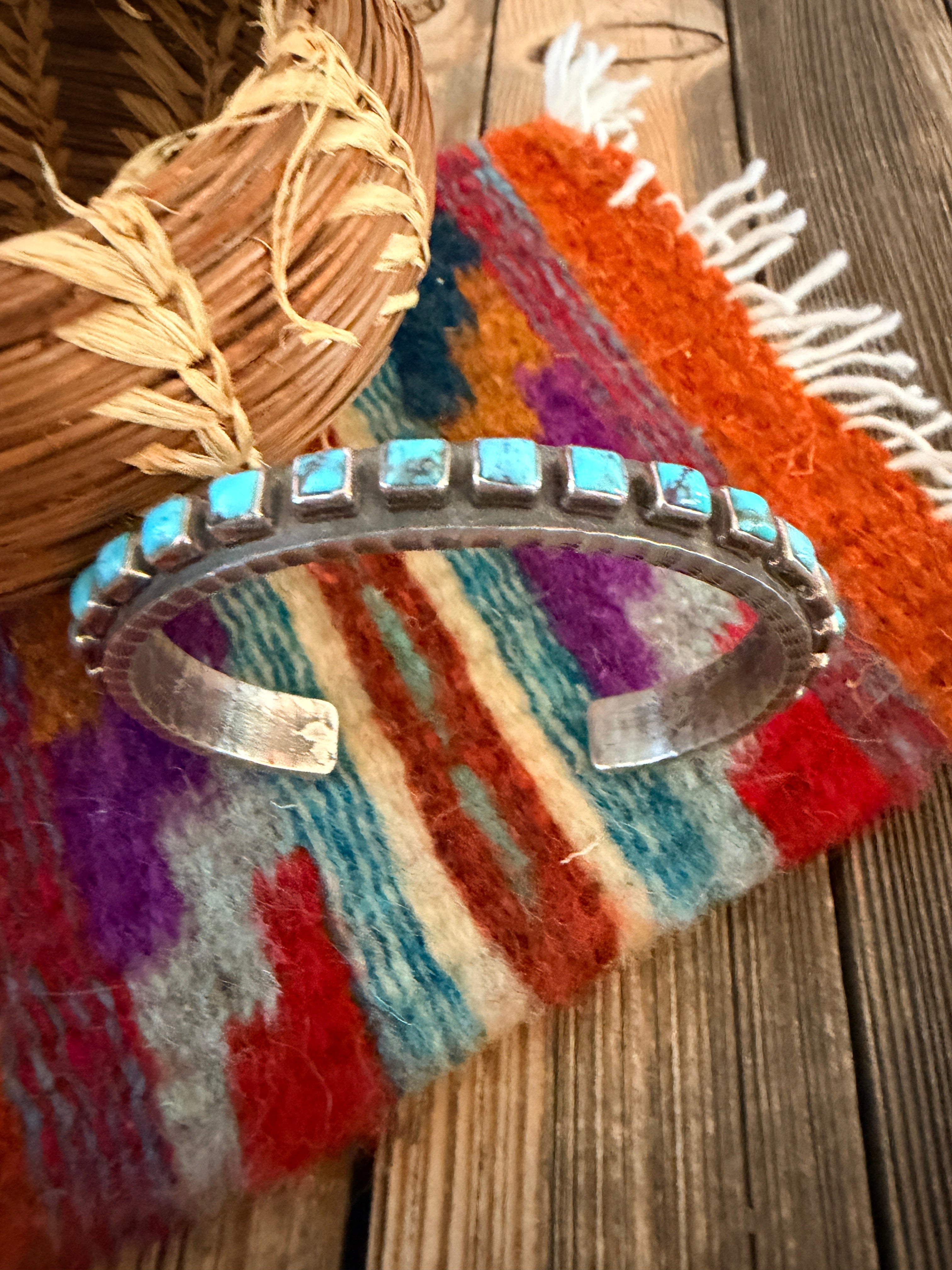 Handcrafted Sterling Silver & Turquoise Cuff Bracelet