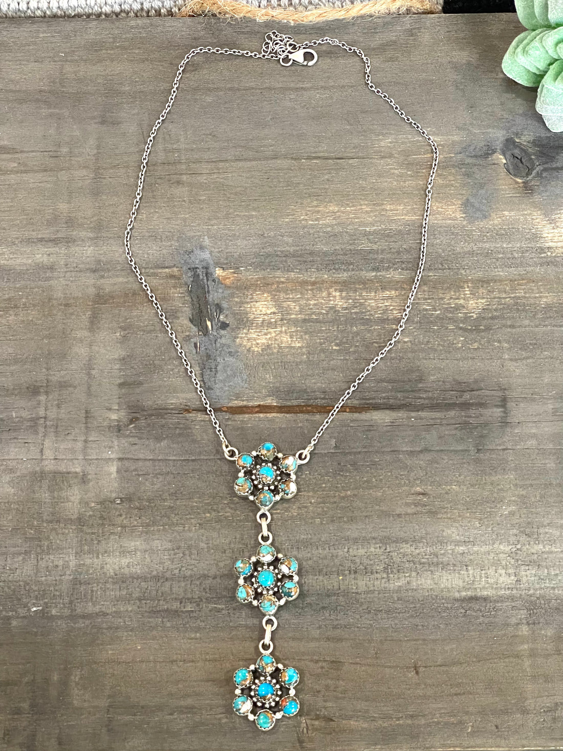 Handmade Sterling Silver & Spice Lariat Necklace