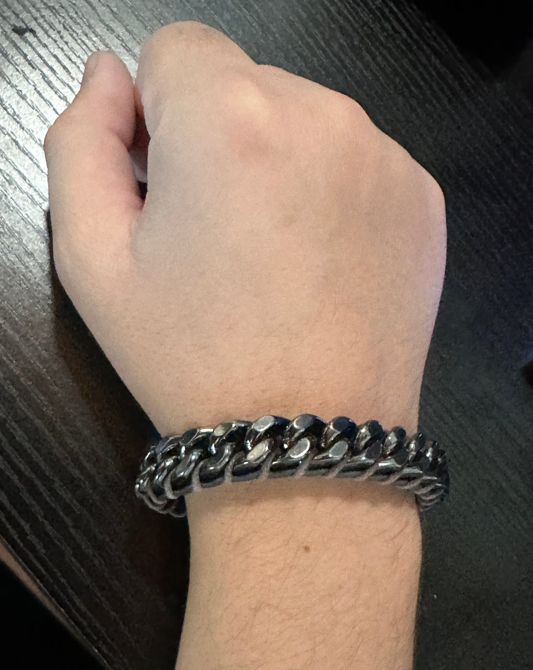 Braided Gun Metal Leather Bracelet