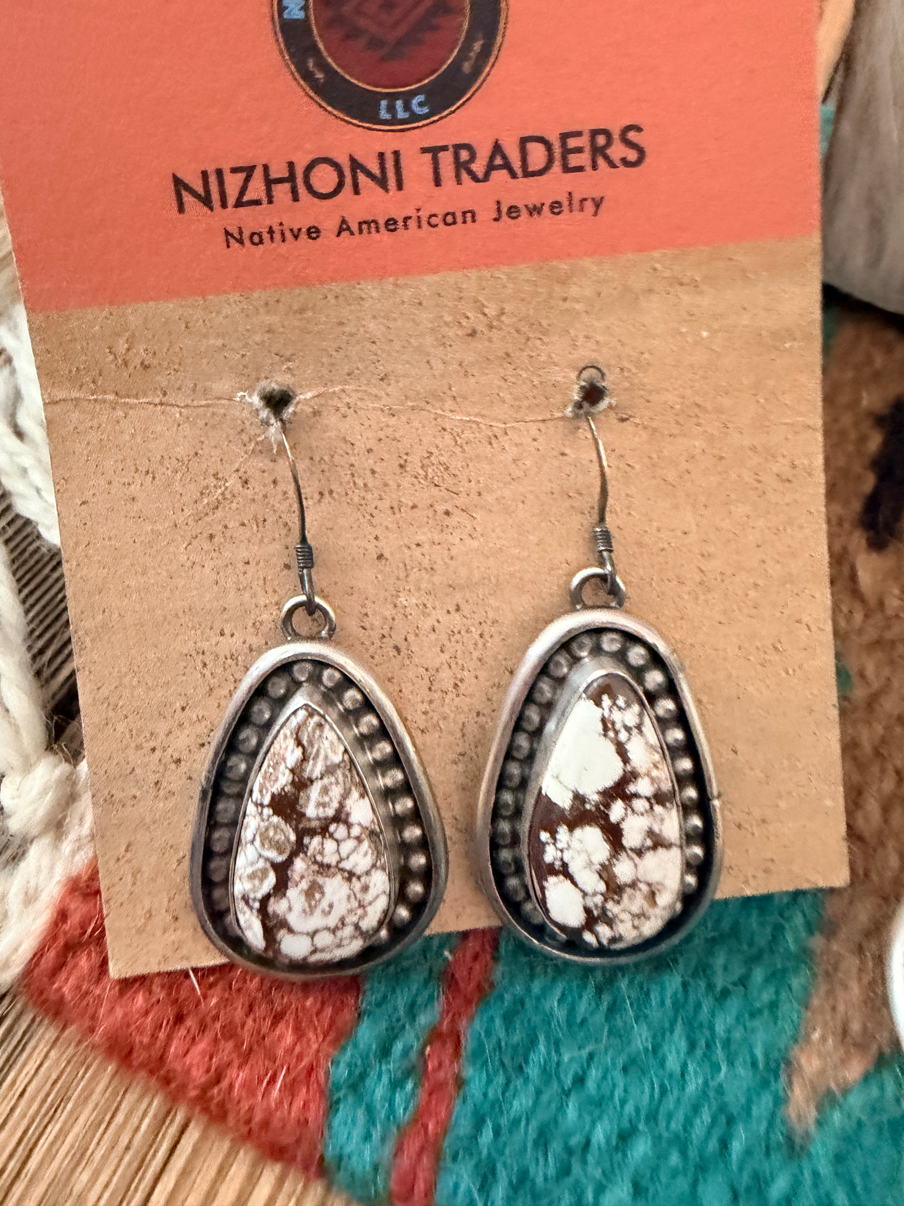 Handcrafted Wild Horse & Sterling Silver Necklace and Earring Set by Mary Ann Spencer