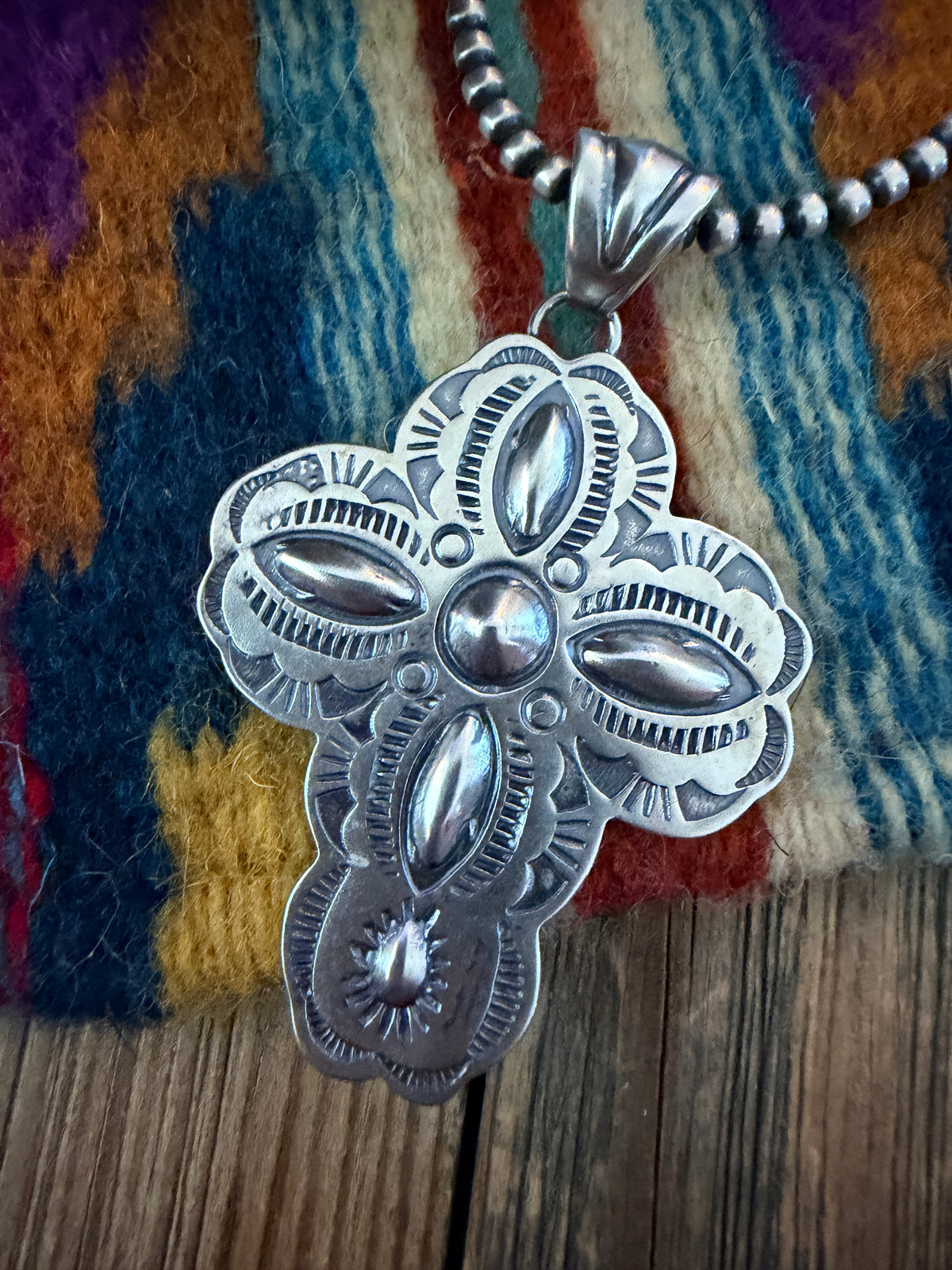 Handcrafted Sterling Silver Cross Pendant by Benson Shorty