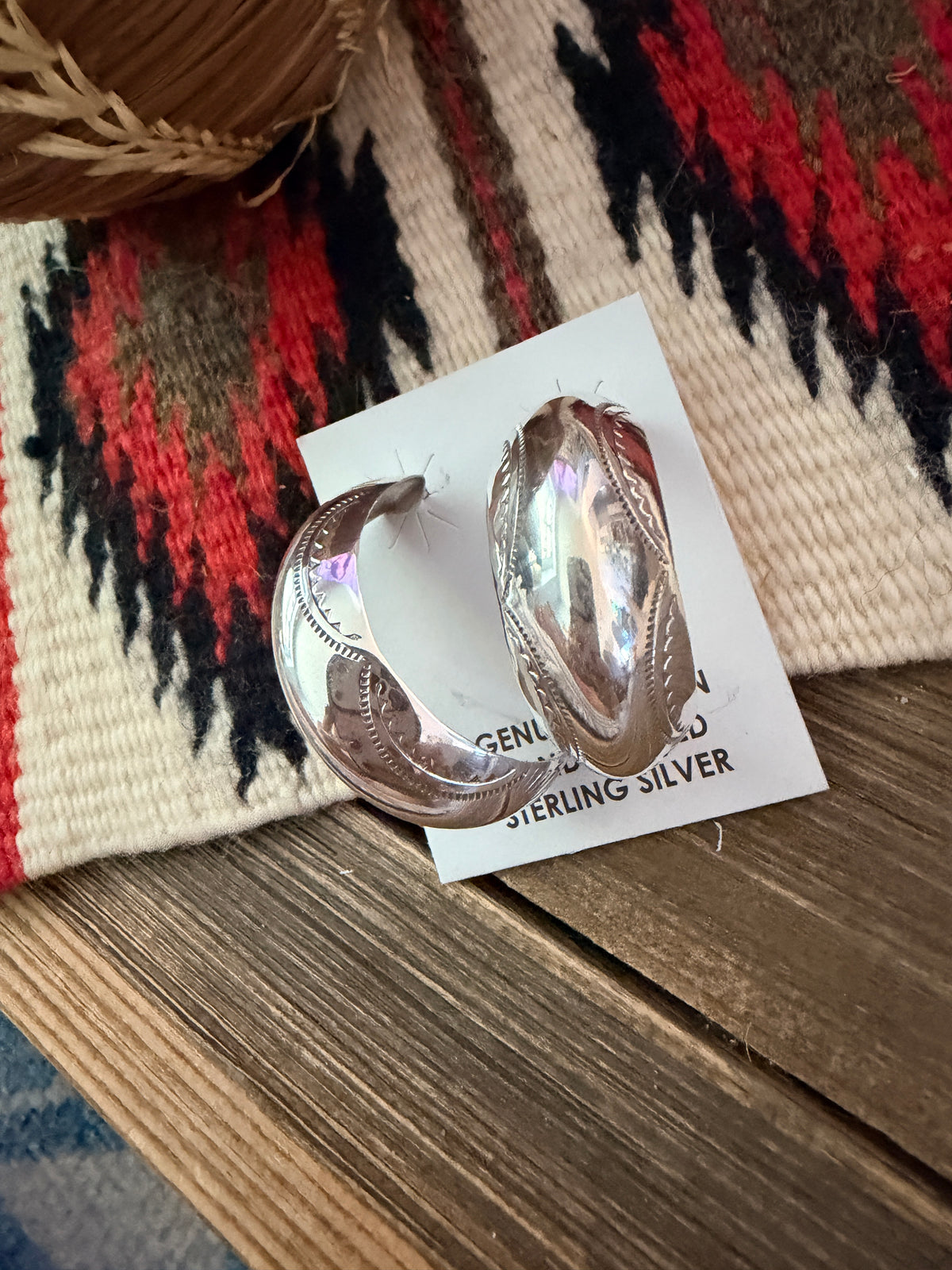 Handcrafted Sterling Silver Hoop Earrings