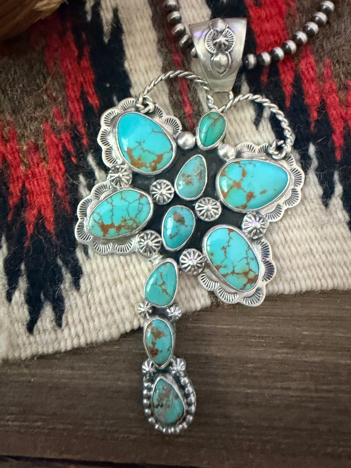 Handcrafted Sterling Silver & Turquoise Dragonfly Pendant by Alice McShirley