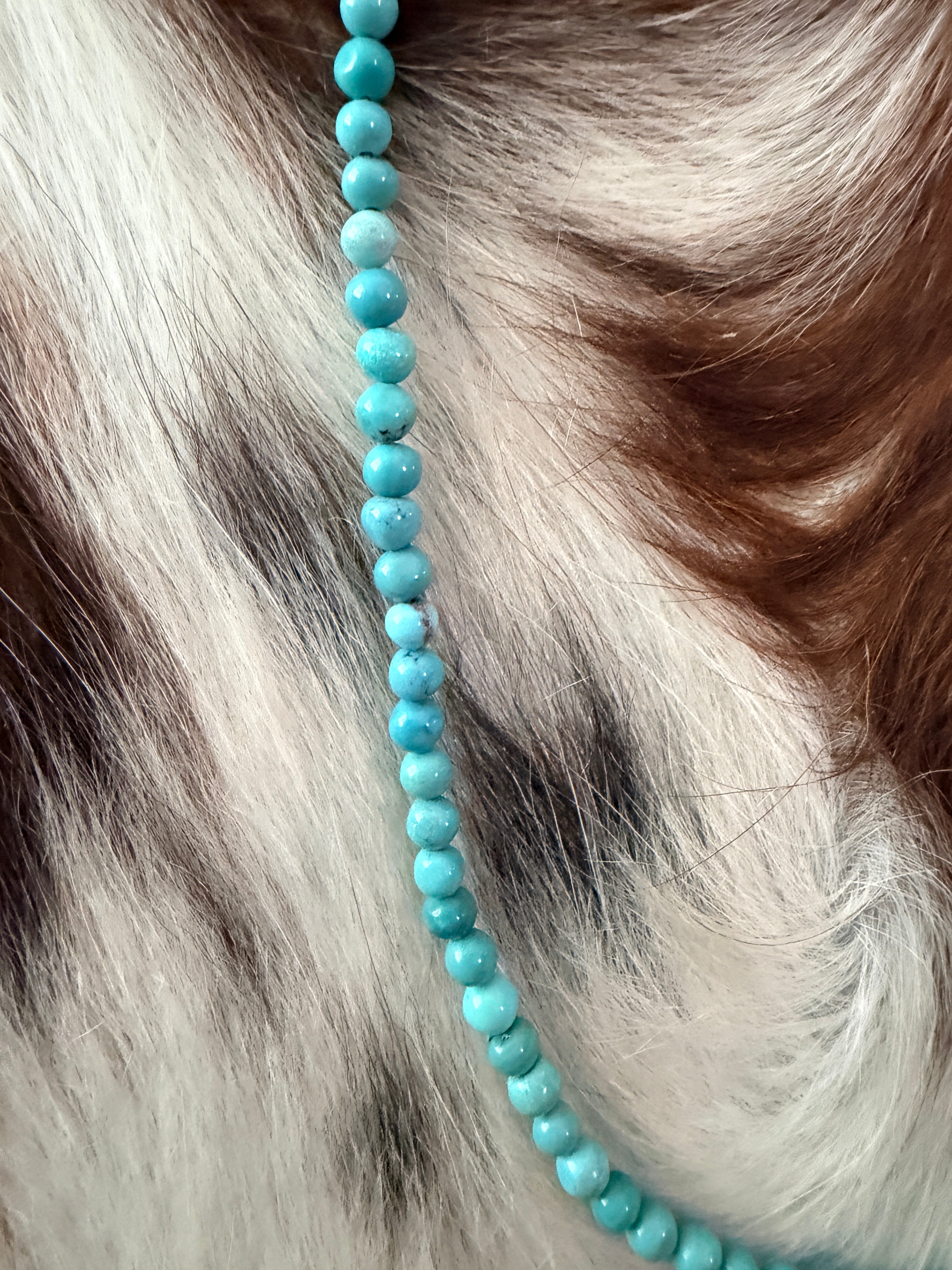 Handcrafted Turquoise 18" Beaded Necklace