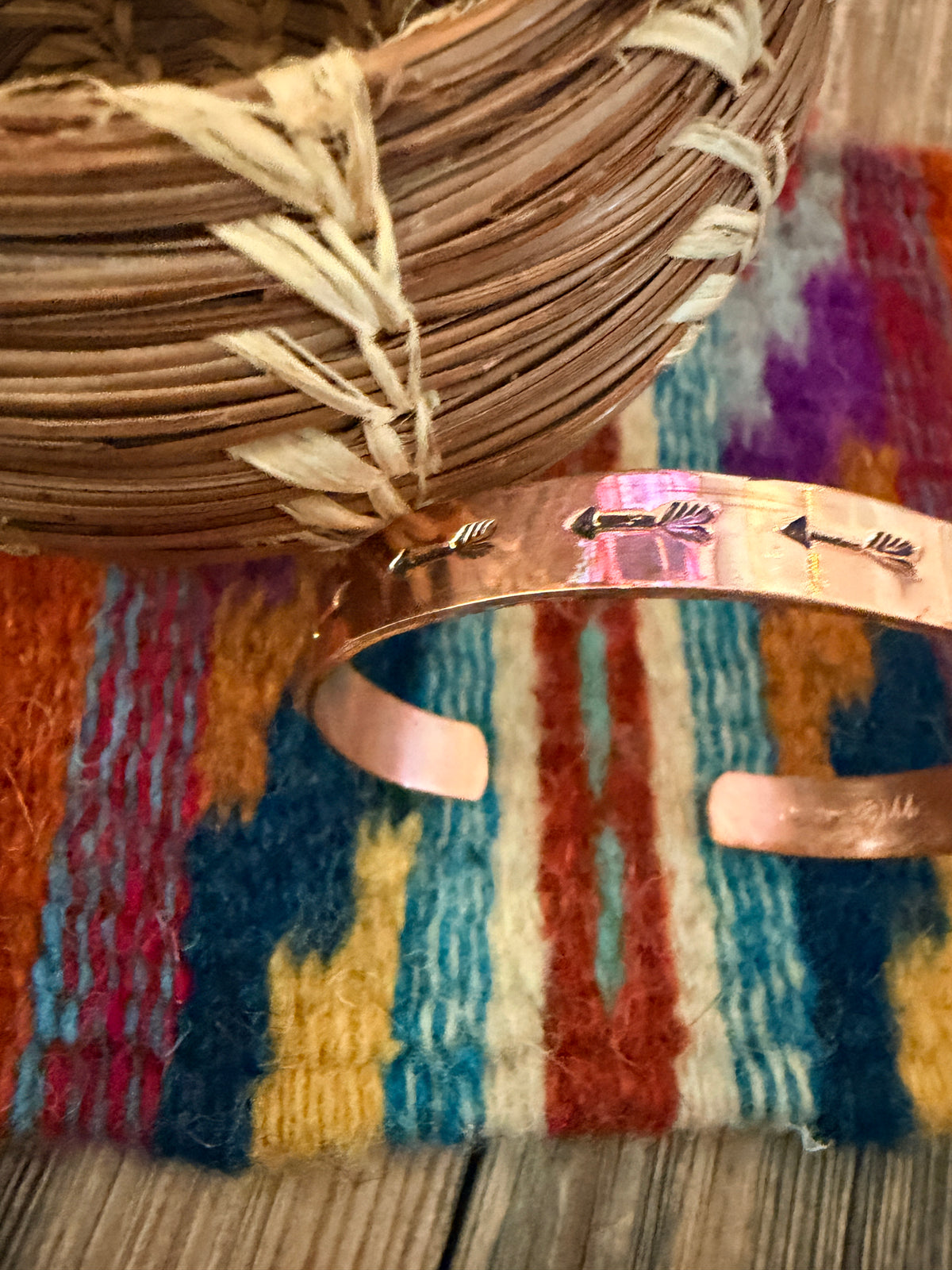Handcrafted Copper Arrow Cuff Bracelet