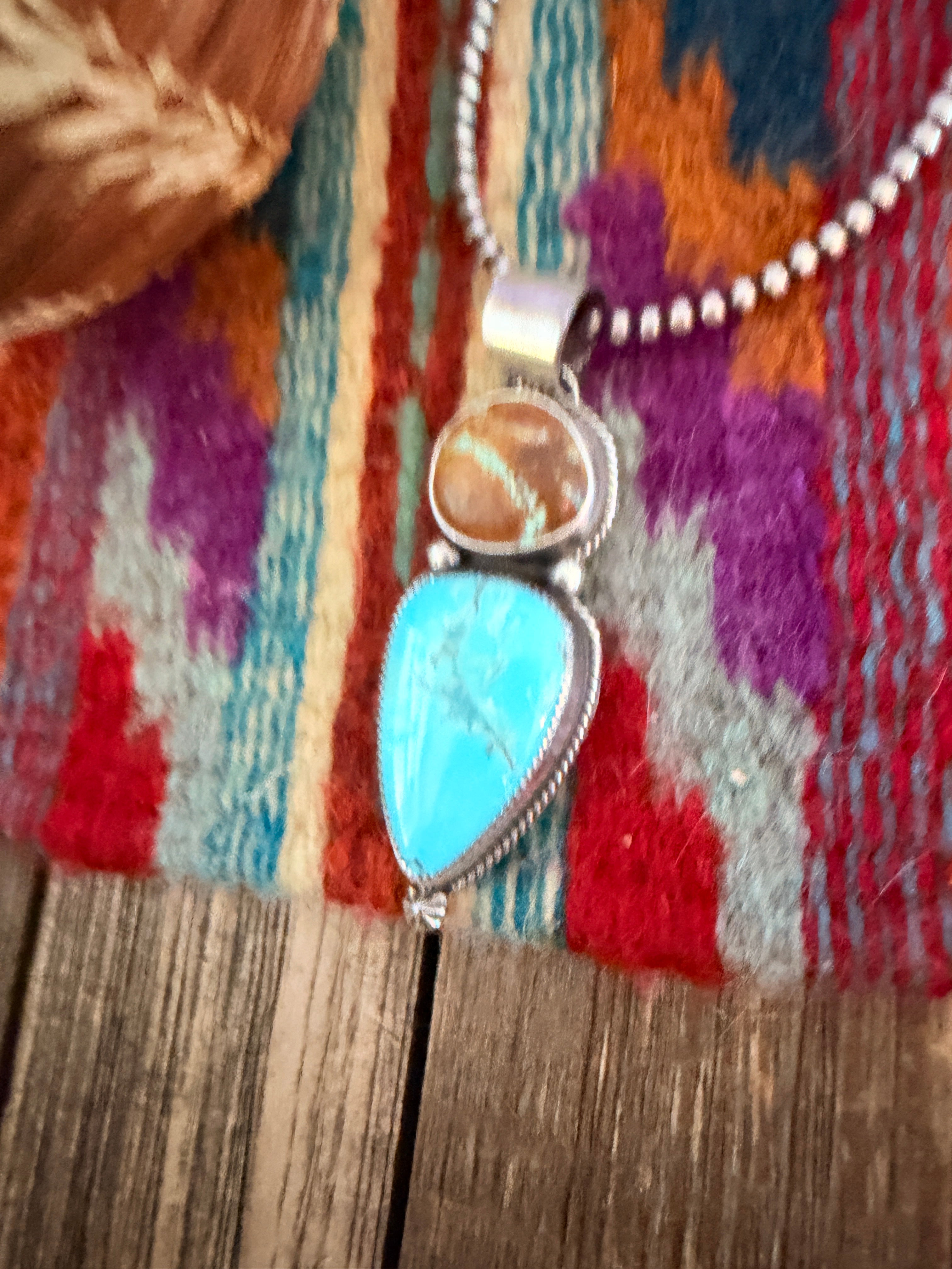 Handmade Sterling Silver and Turquoise Pendant