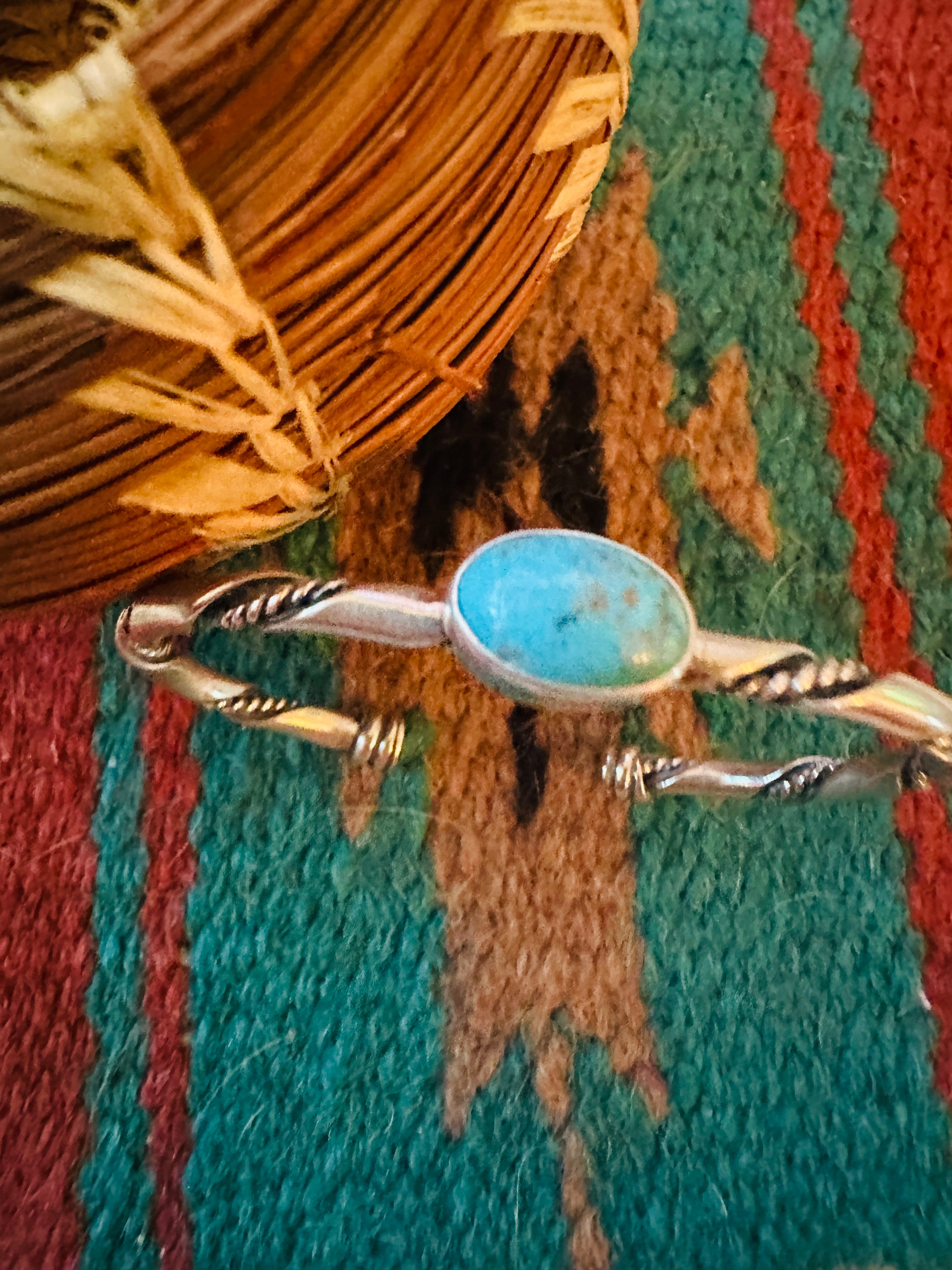Handcrafted Turquoise & Sterling Silver Cuff Bracelet