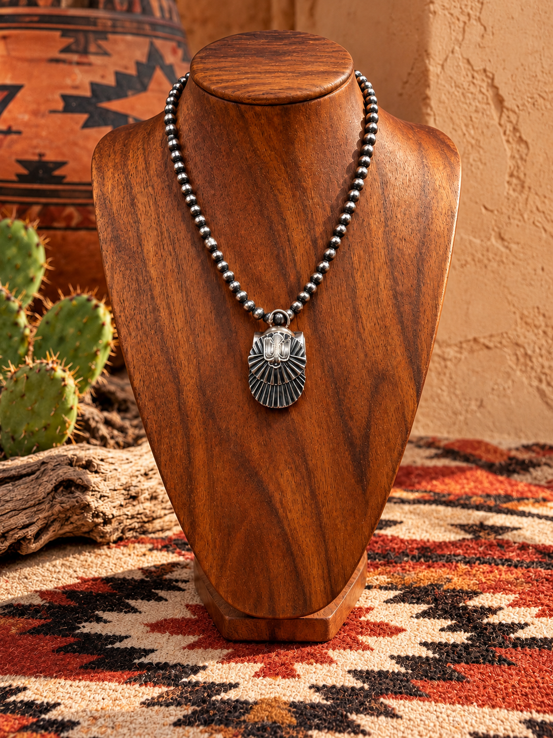 Handcrafted Hand Stamped Sterling Silver Concho Thunderbird Bale