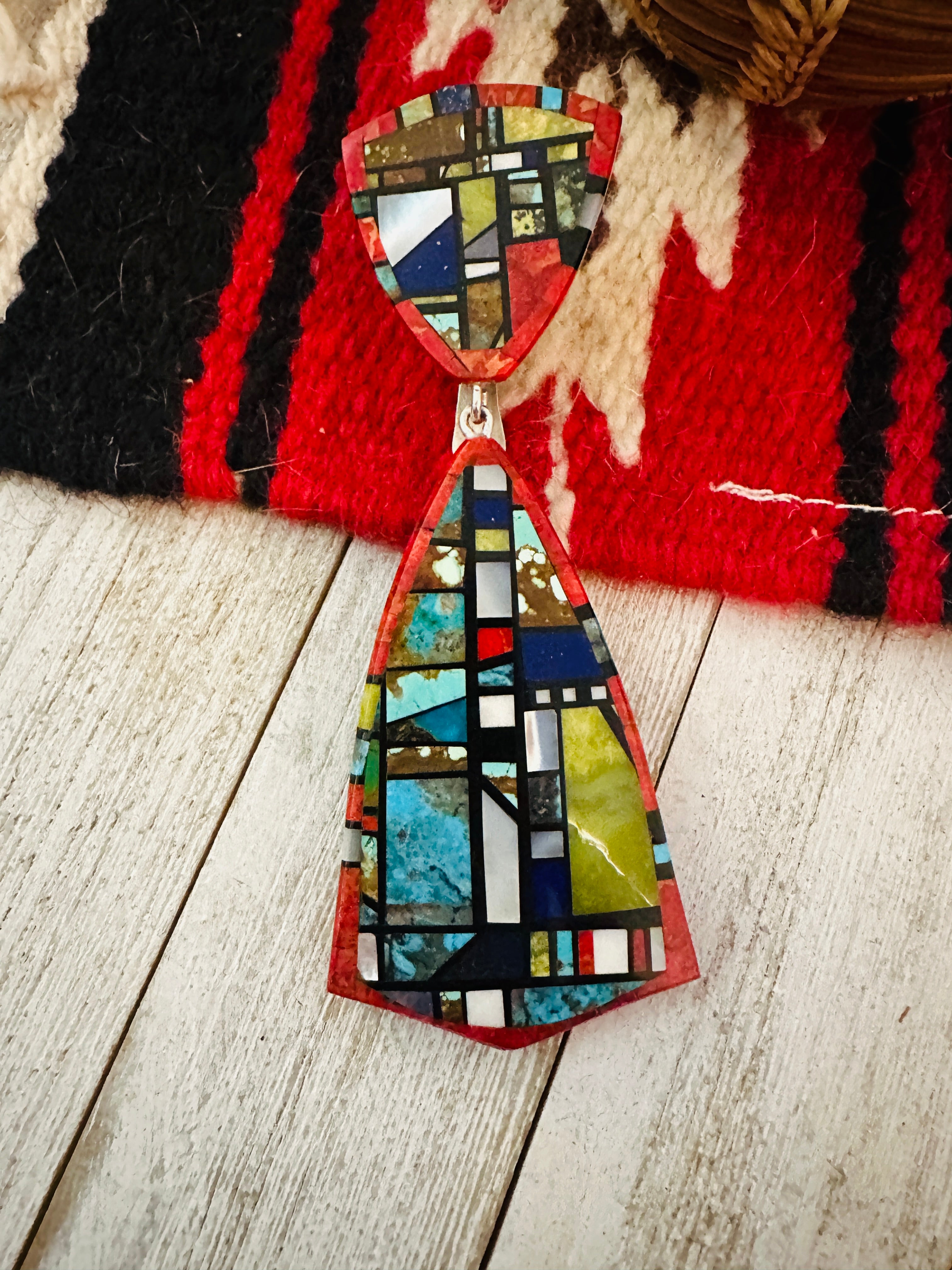 Santo Domingo Multi Stone Inlay Pendant