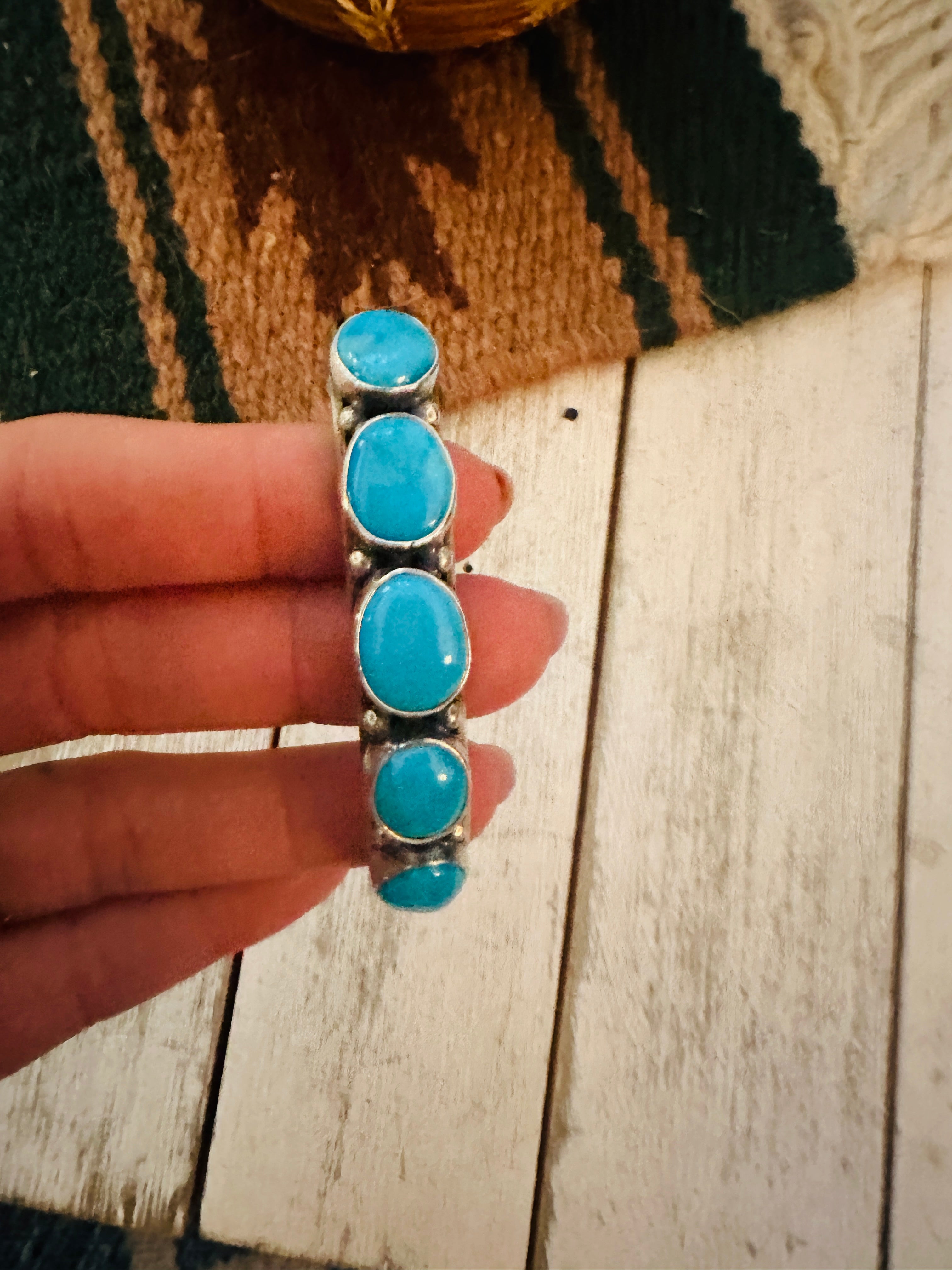 Navajo Turquoise & Sterling Silver Cuff Bracelet