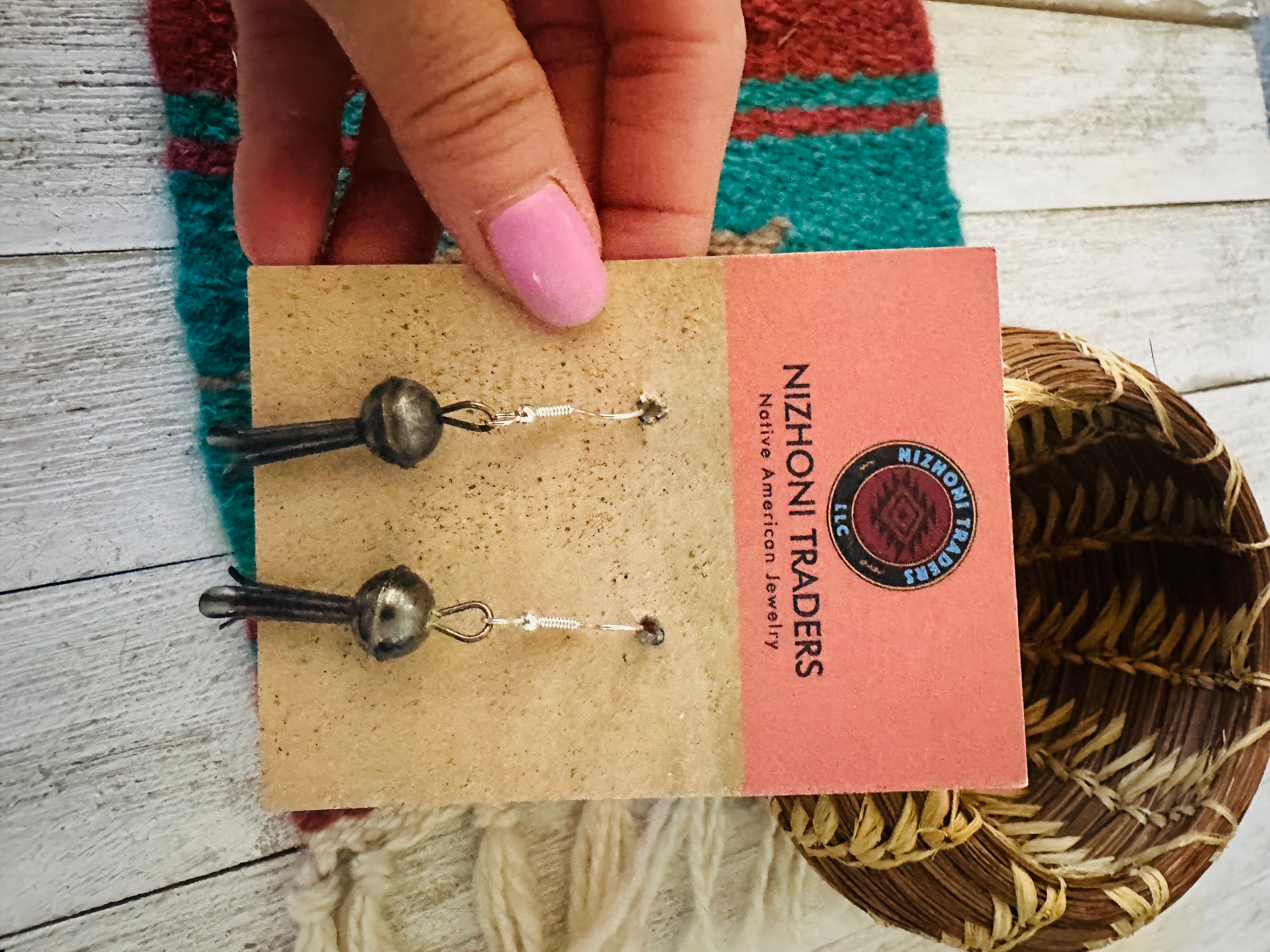 Navajo Sterling Silver Blossom Dangles