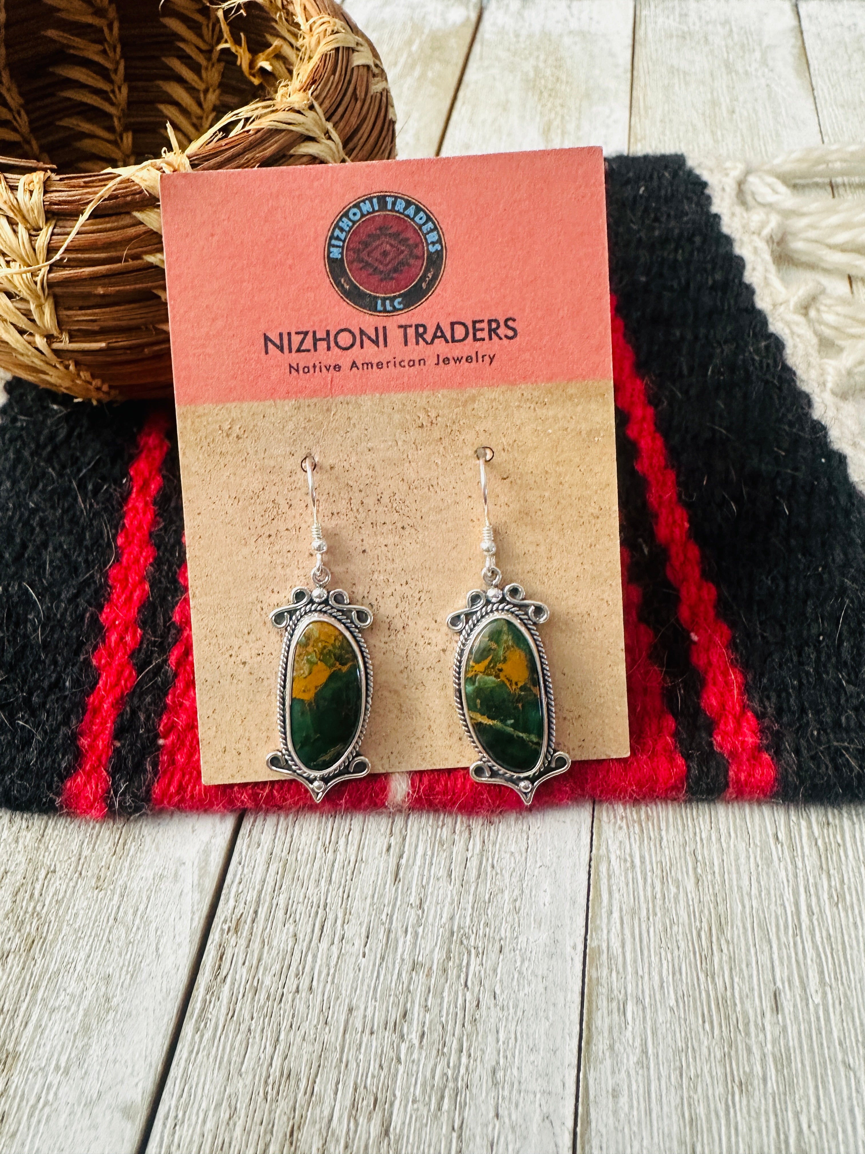Handcrafted Sonoran Jasper & Sterling Silver Dangle Earrings