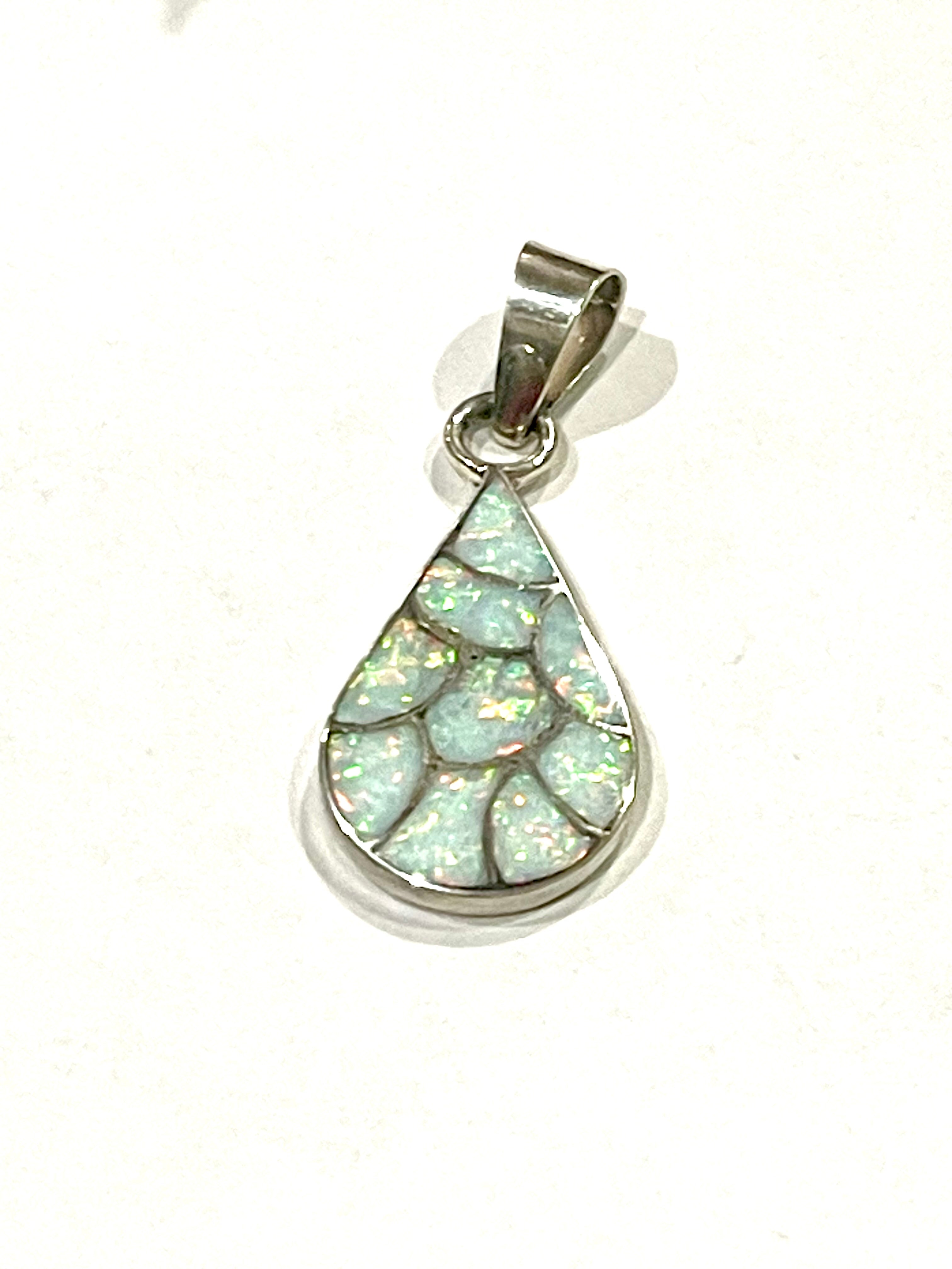 Navajo Sterling Silver & Opal Inlay Pendant