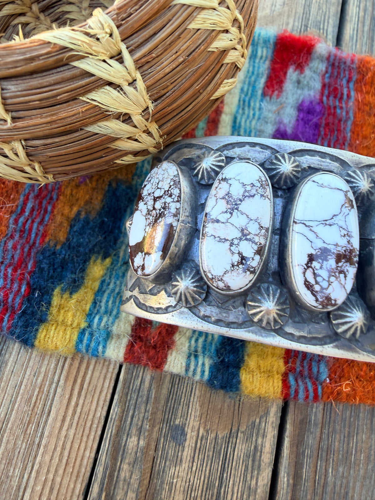 Handcrafted Wild Horse & Sterling Silver Cuff Bracelet by Chimney Butte