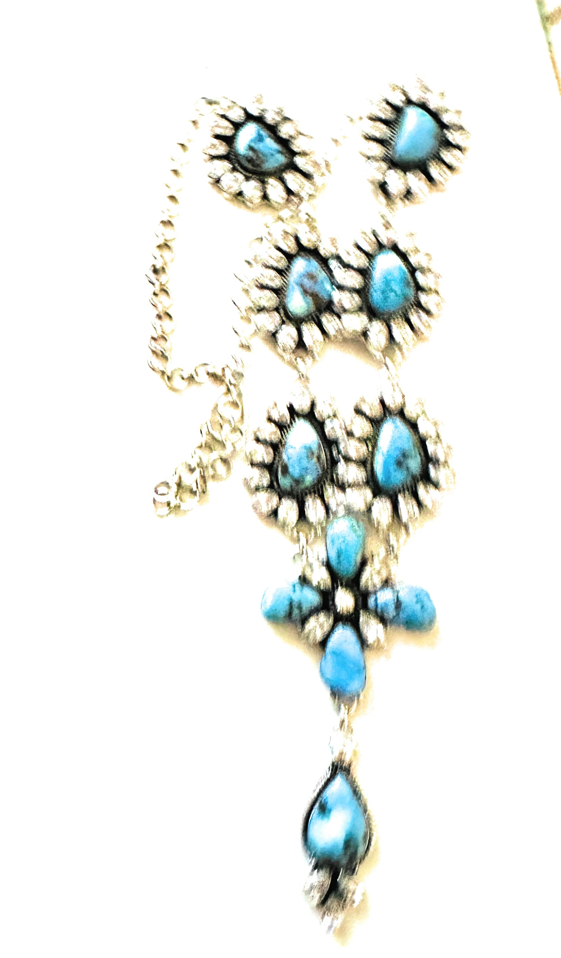 Handmade Golden Hills Turquoise and CZ Statement Necklace