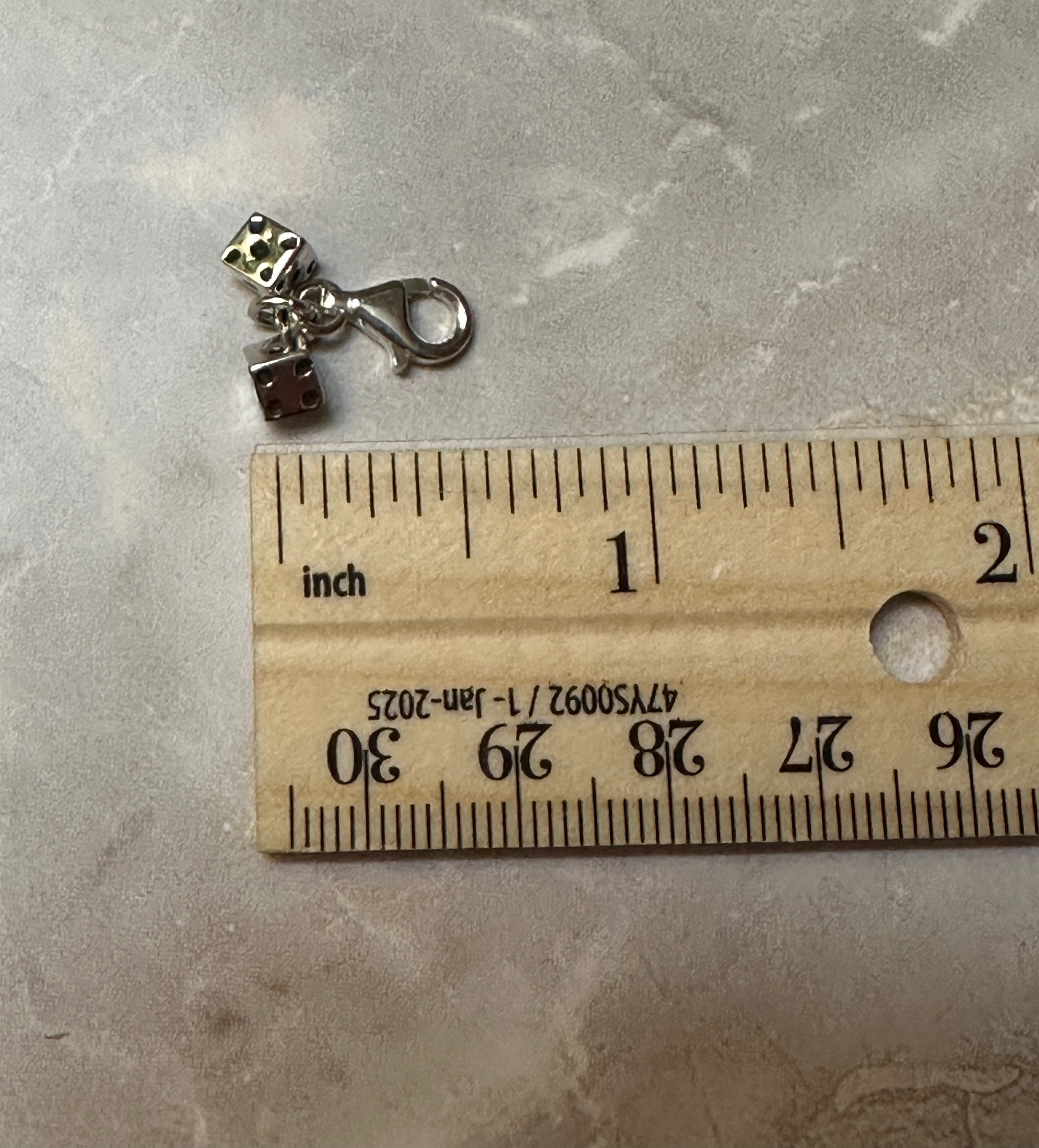 Sterling Silver Pair-Of-Dice Charm