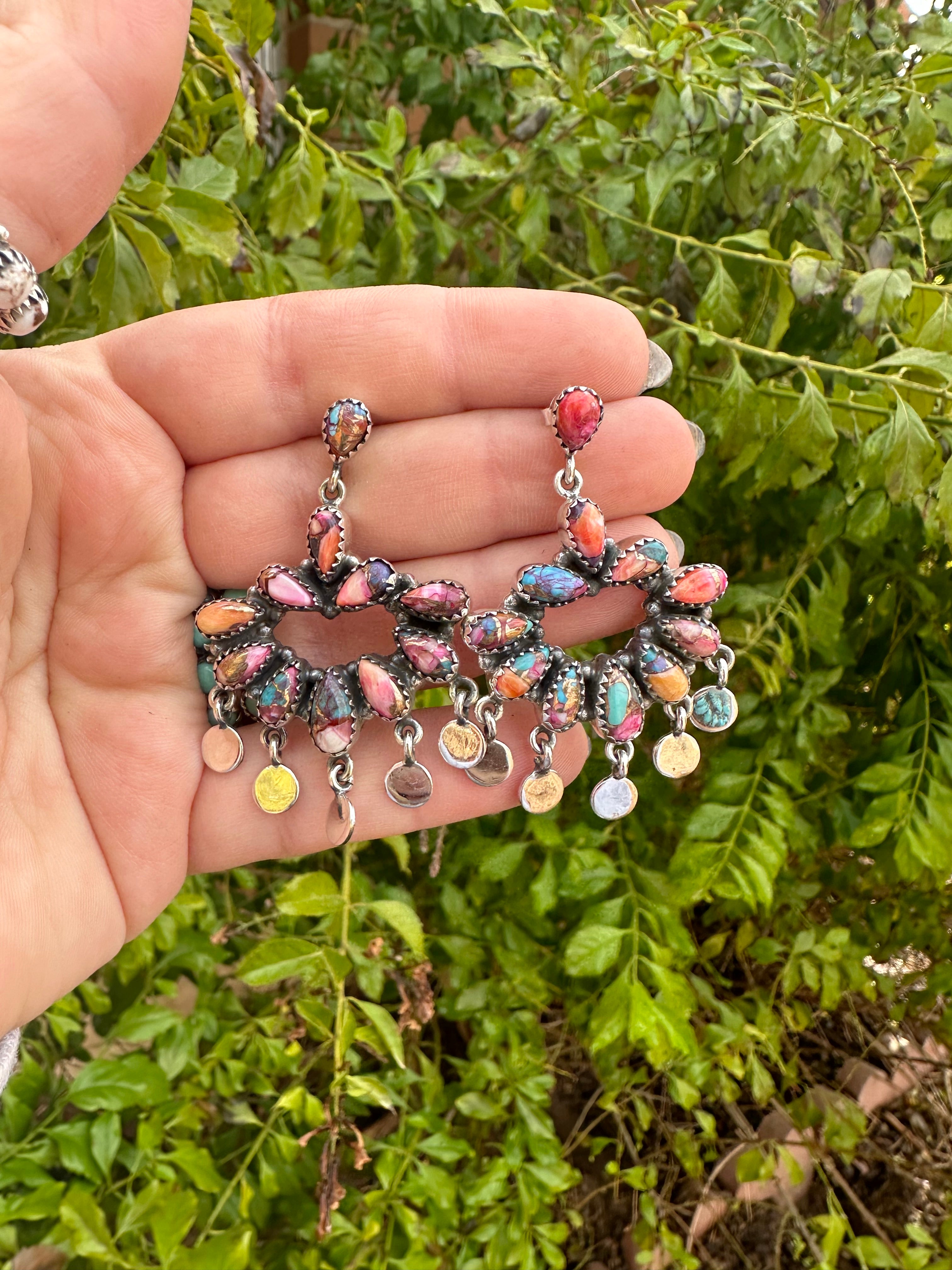 Free Spirit Pink Dream Mojave and Sterling Silver Handmade Dangles