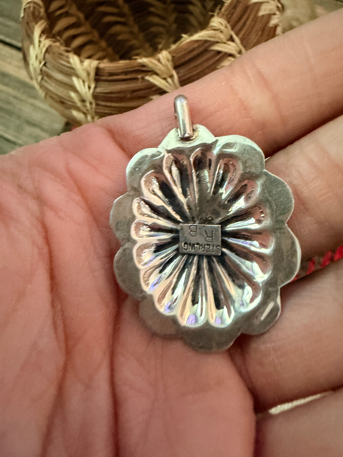 Handcrafted Sterling Silver Concho Pendant
