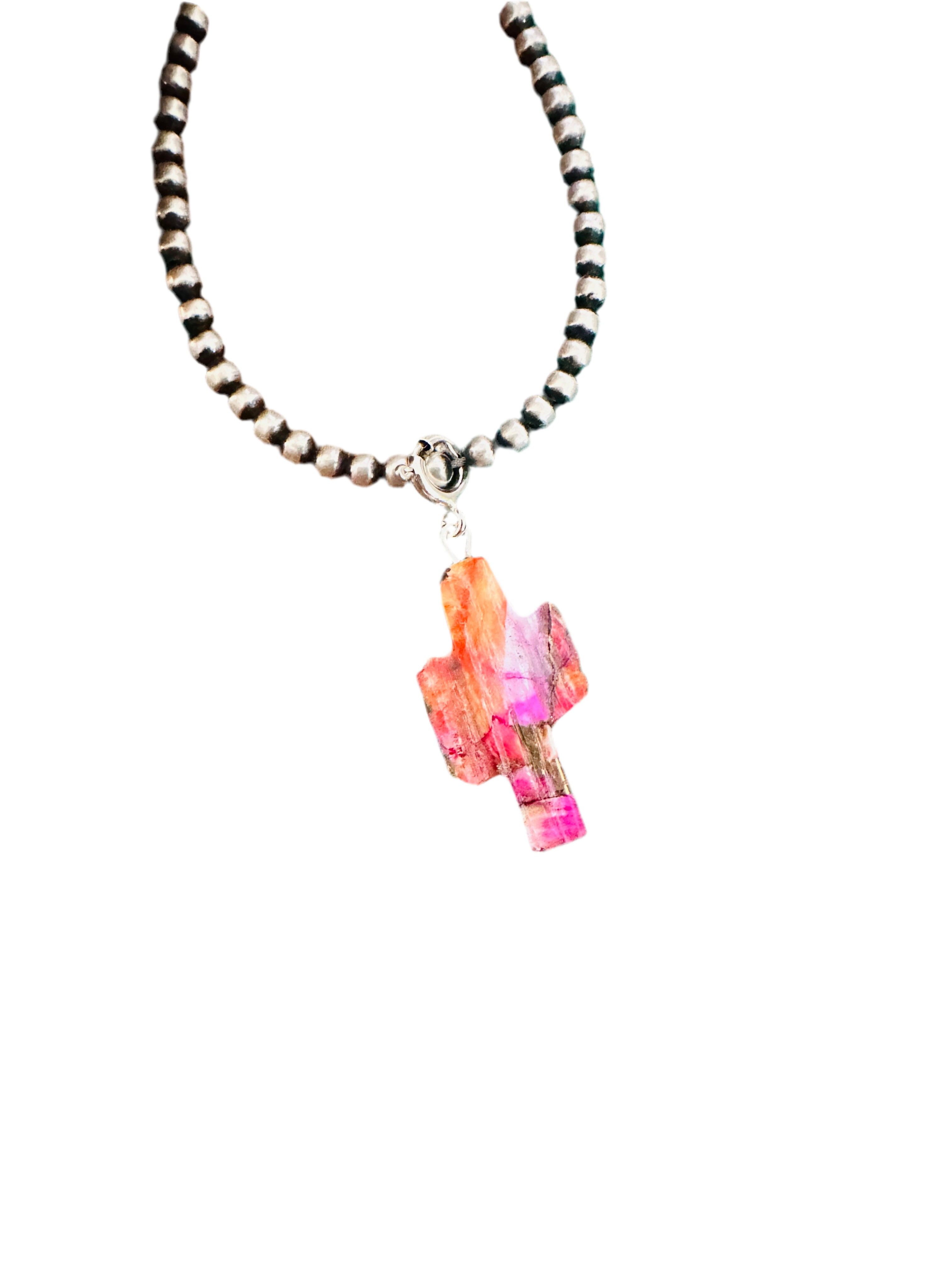 Handcrafted & Hand Carved Pink Mojave Saguaro Cactus Charm