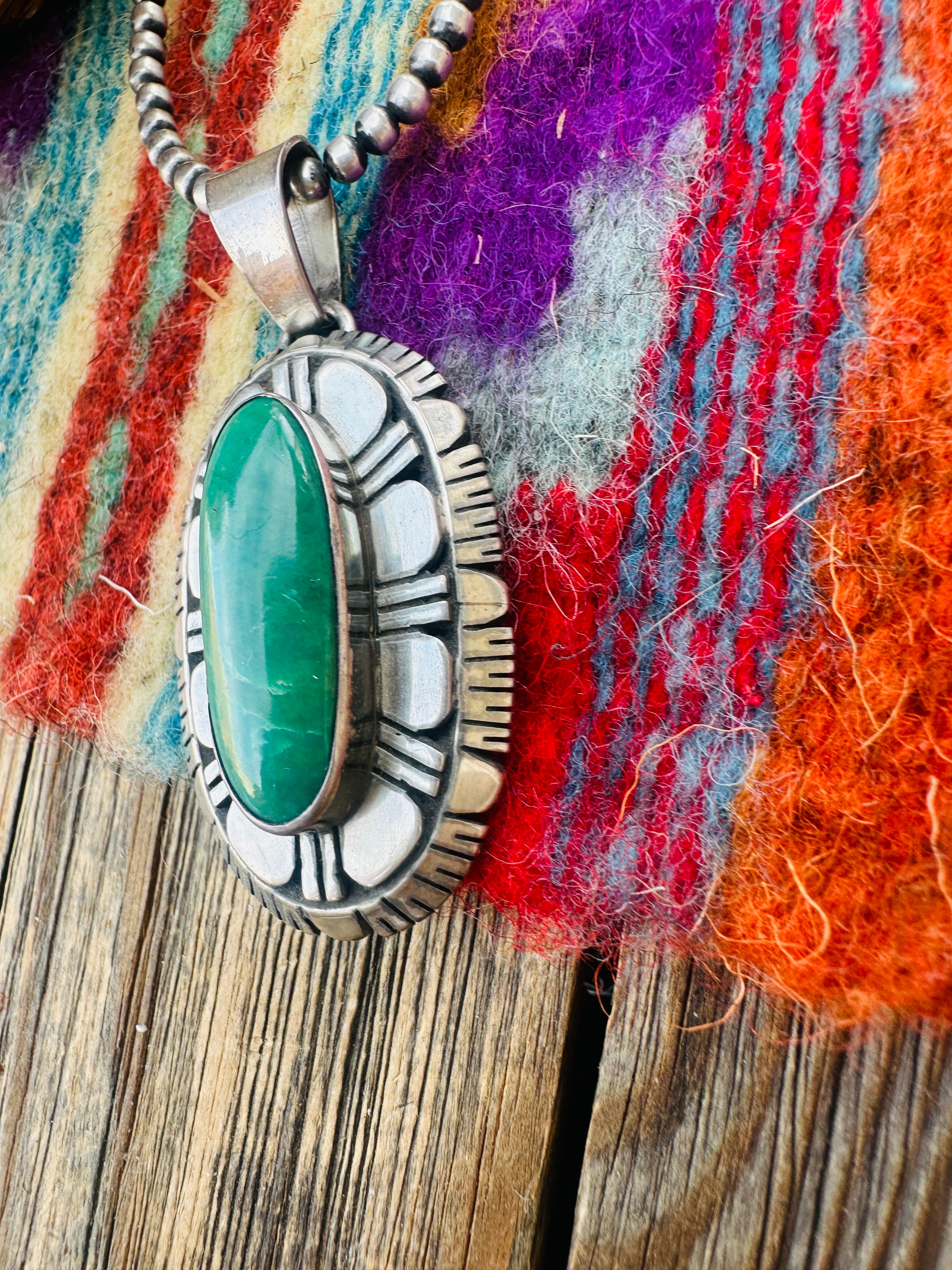 Handcrafted Sterling Silver & Variscite Pendant