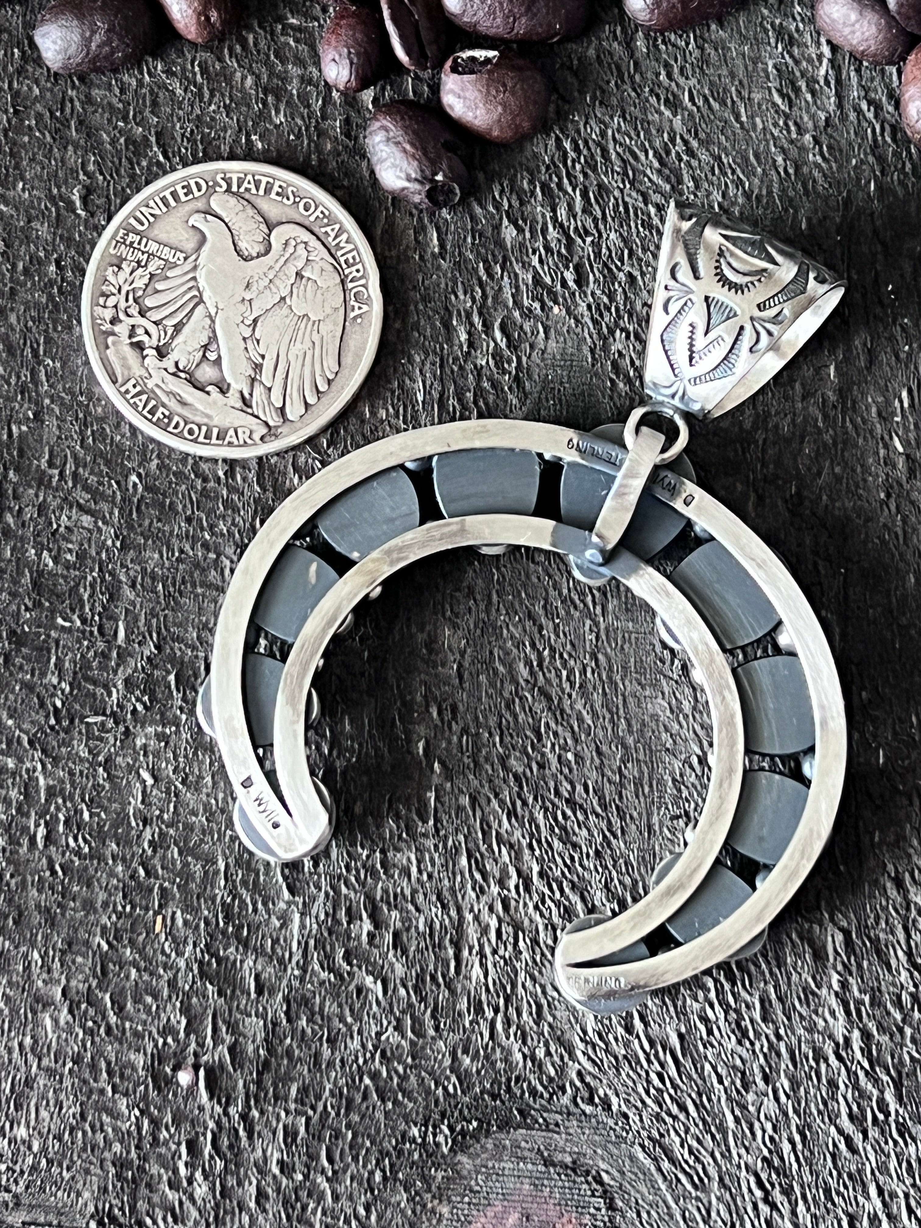 Diane Wylie Sterling Silver & Sonoran Mountain Turquoise Naja Pendant