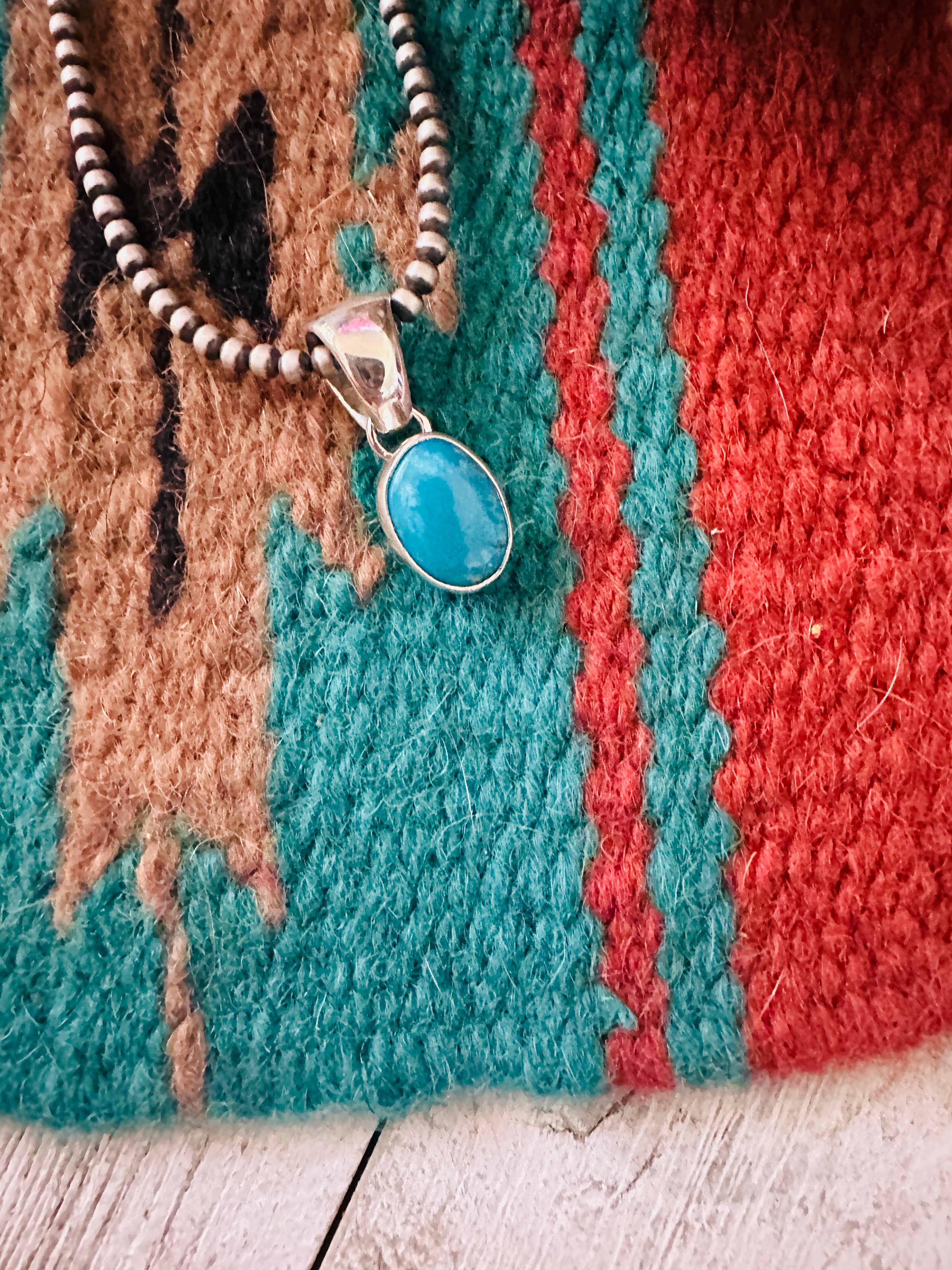 Navajo Turquoise & Sterling Silver Pendant