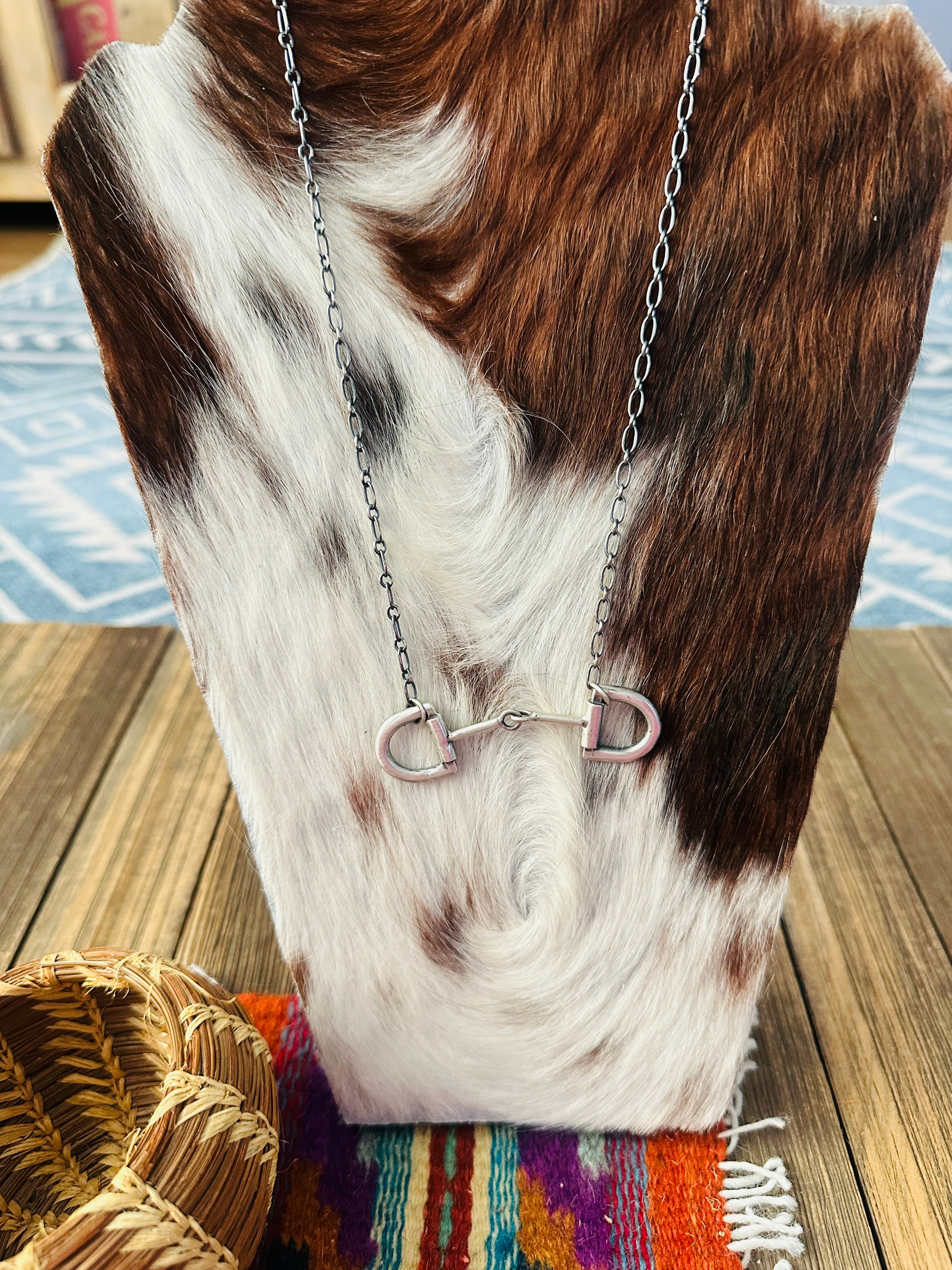 Handcrafted Sterling Silver Horse Bit Necklace