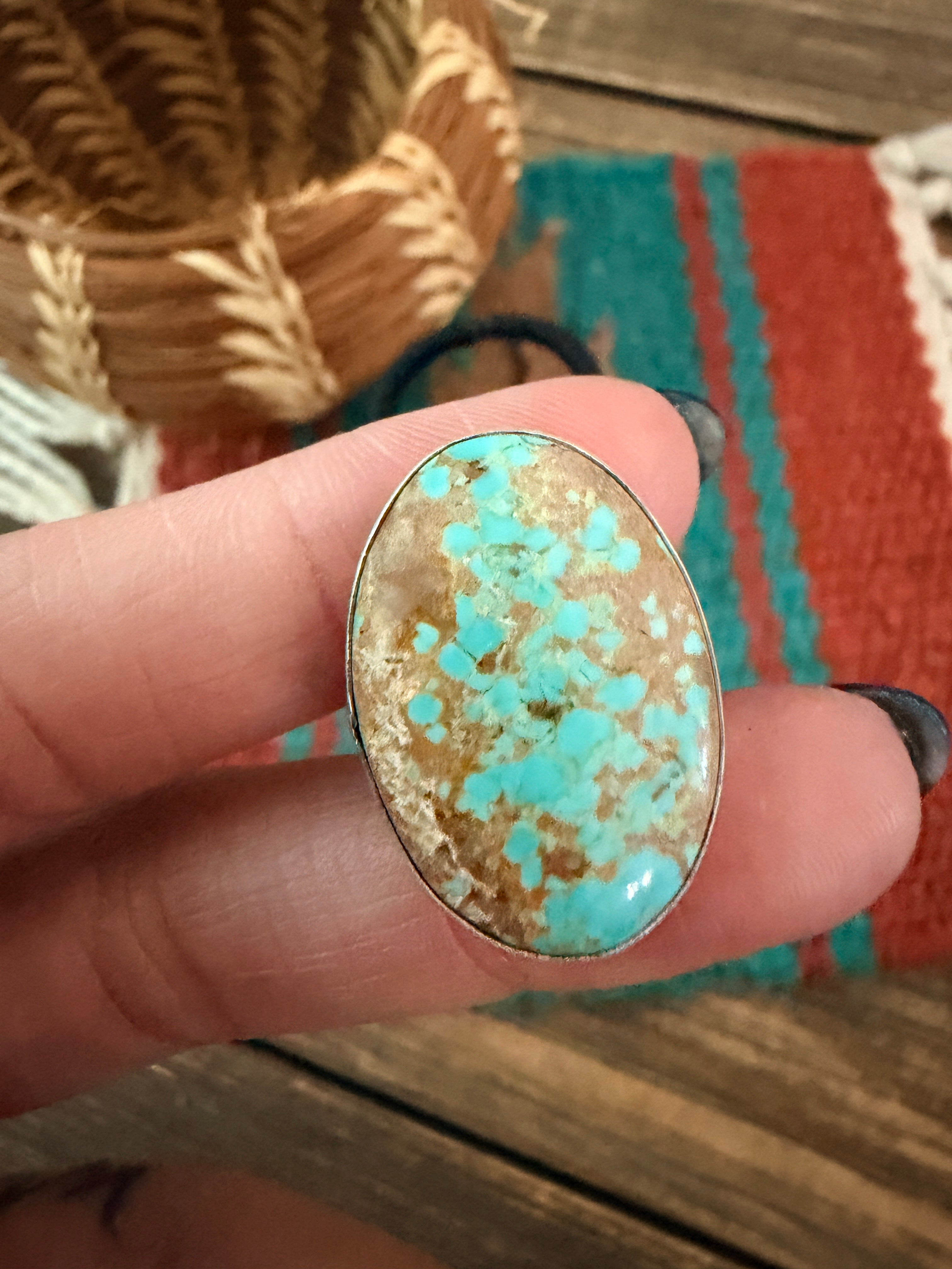 Handcrafted Turquoise & Sterling Silver Hair Tie Charm