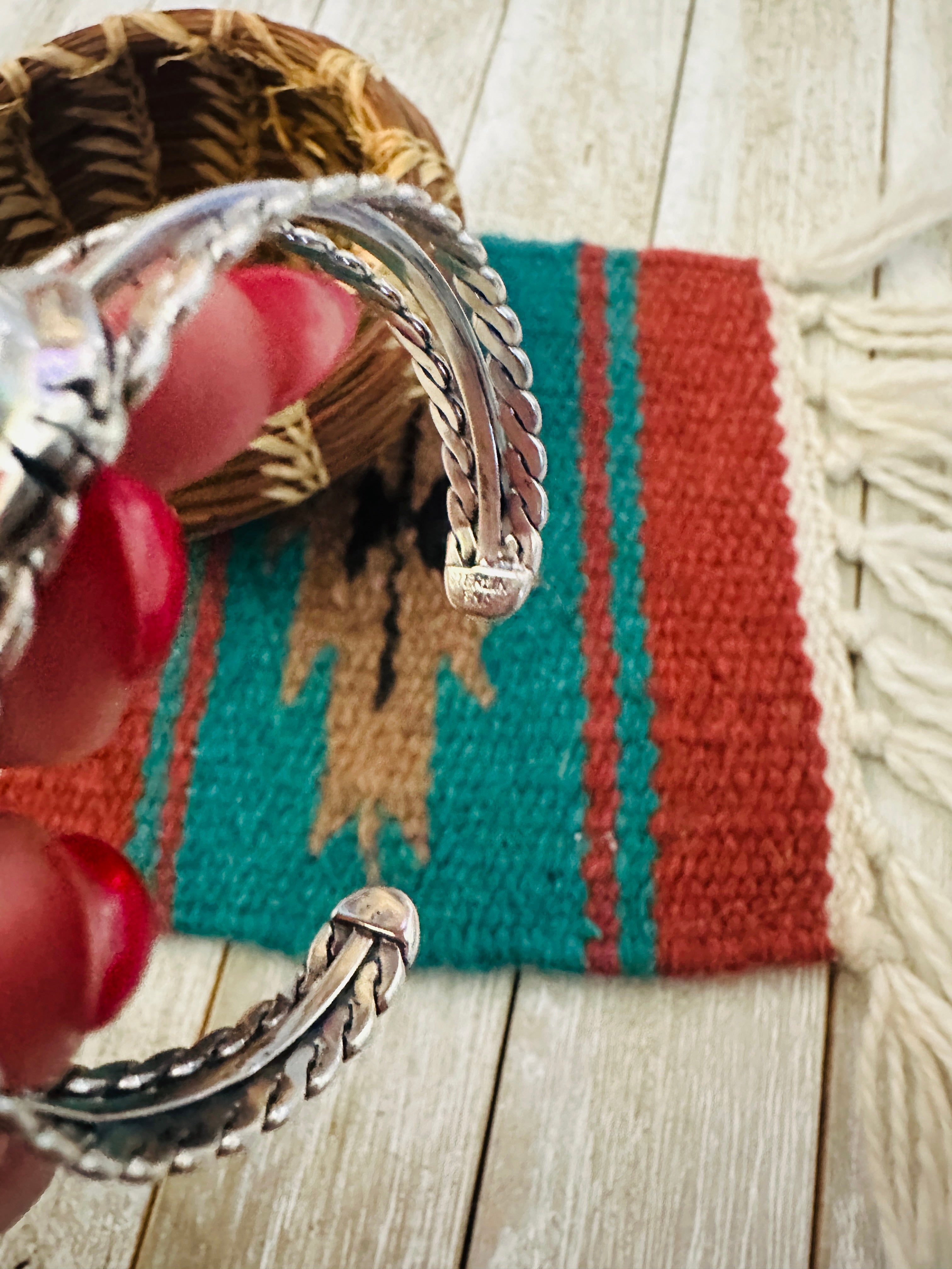 Handcrafted Sterling Silver & Turquoise Cuff Bracelet