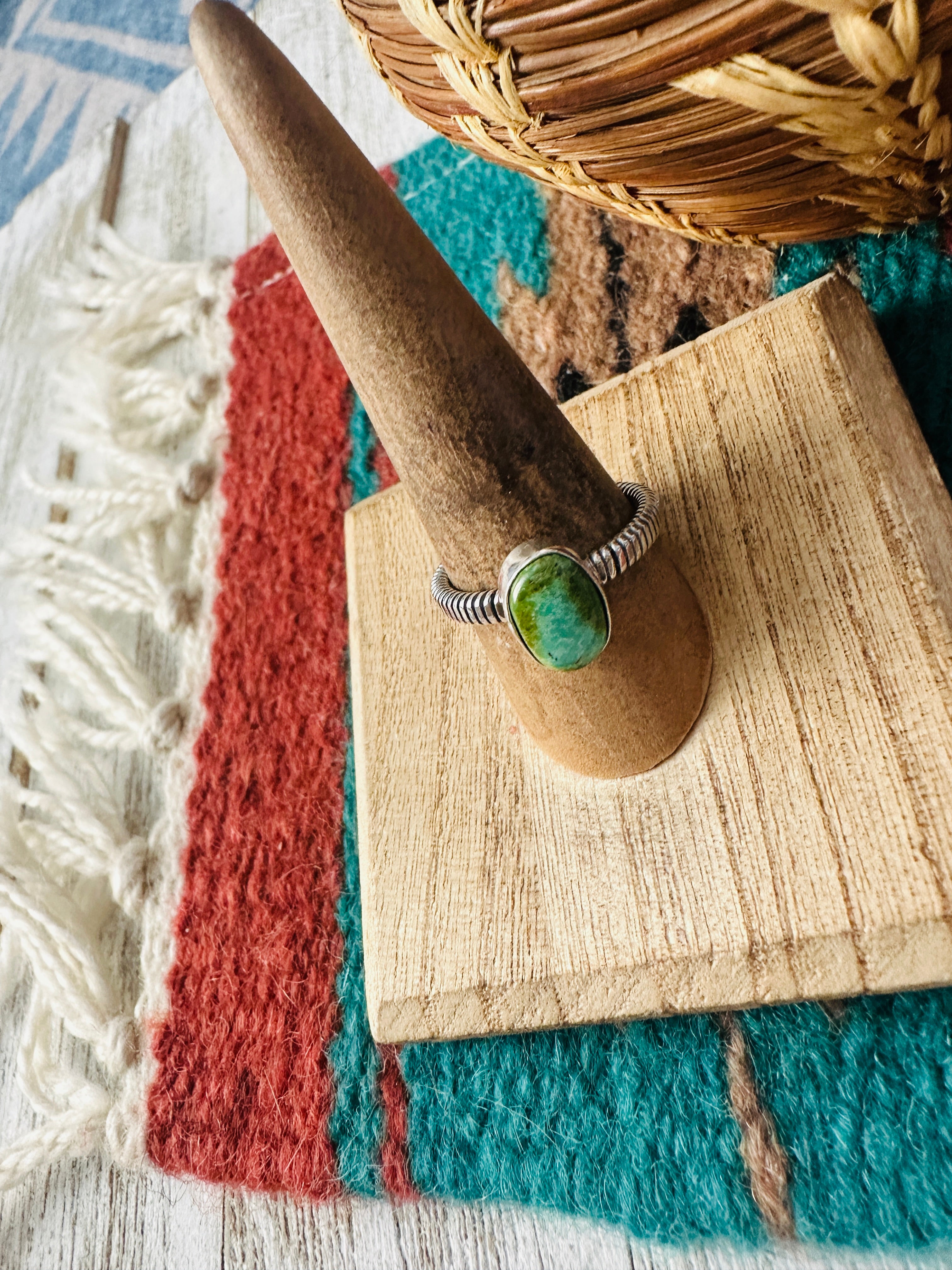 Navajo Sterling Silver & Sonoran Mountain Turquoise Ring