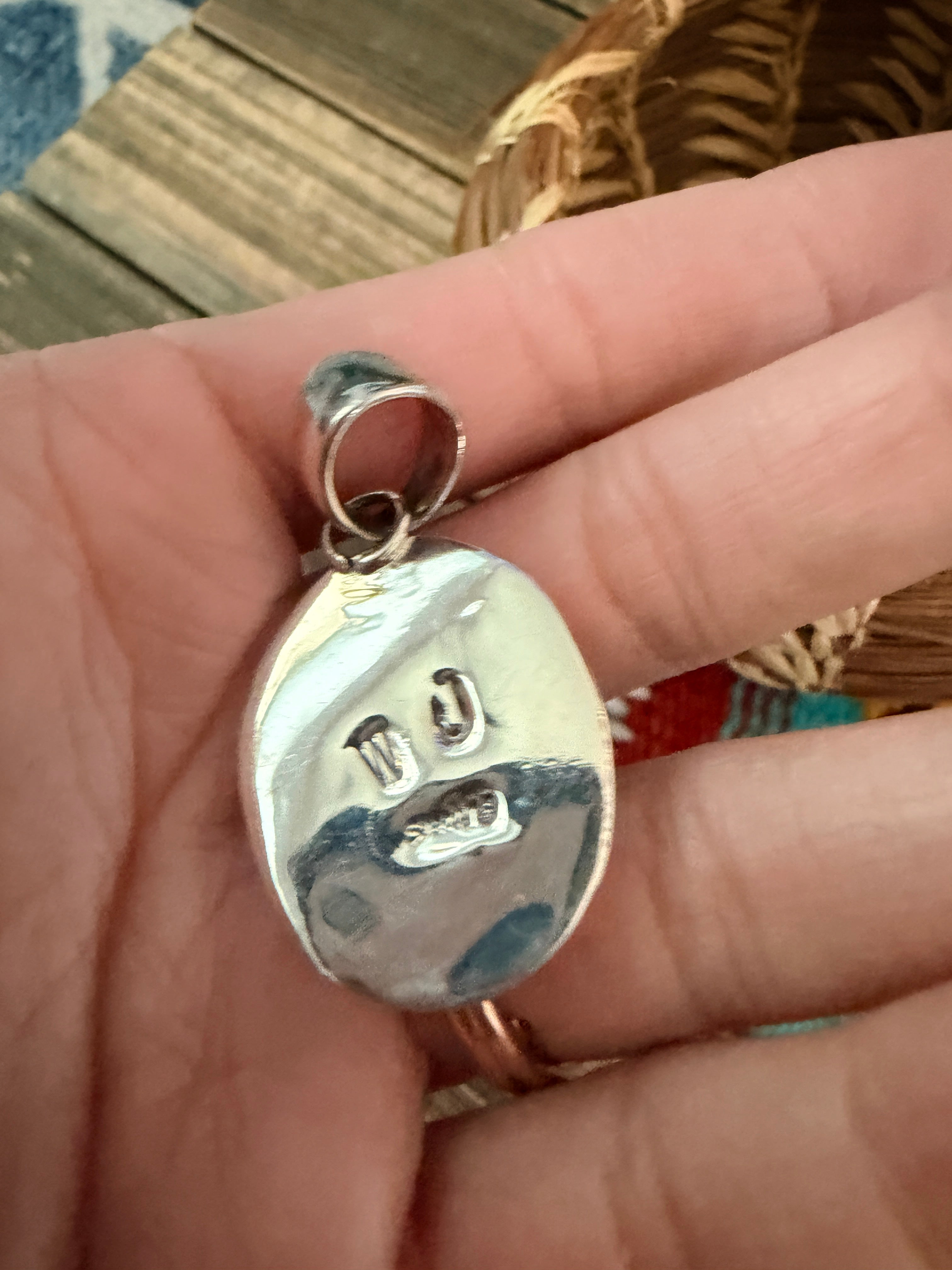 Handcrafted Sterling Silver and Turquoise Pendant