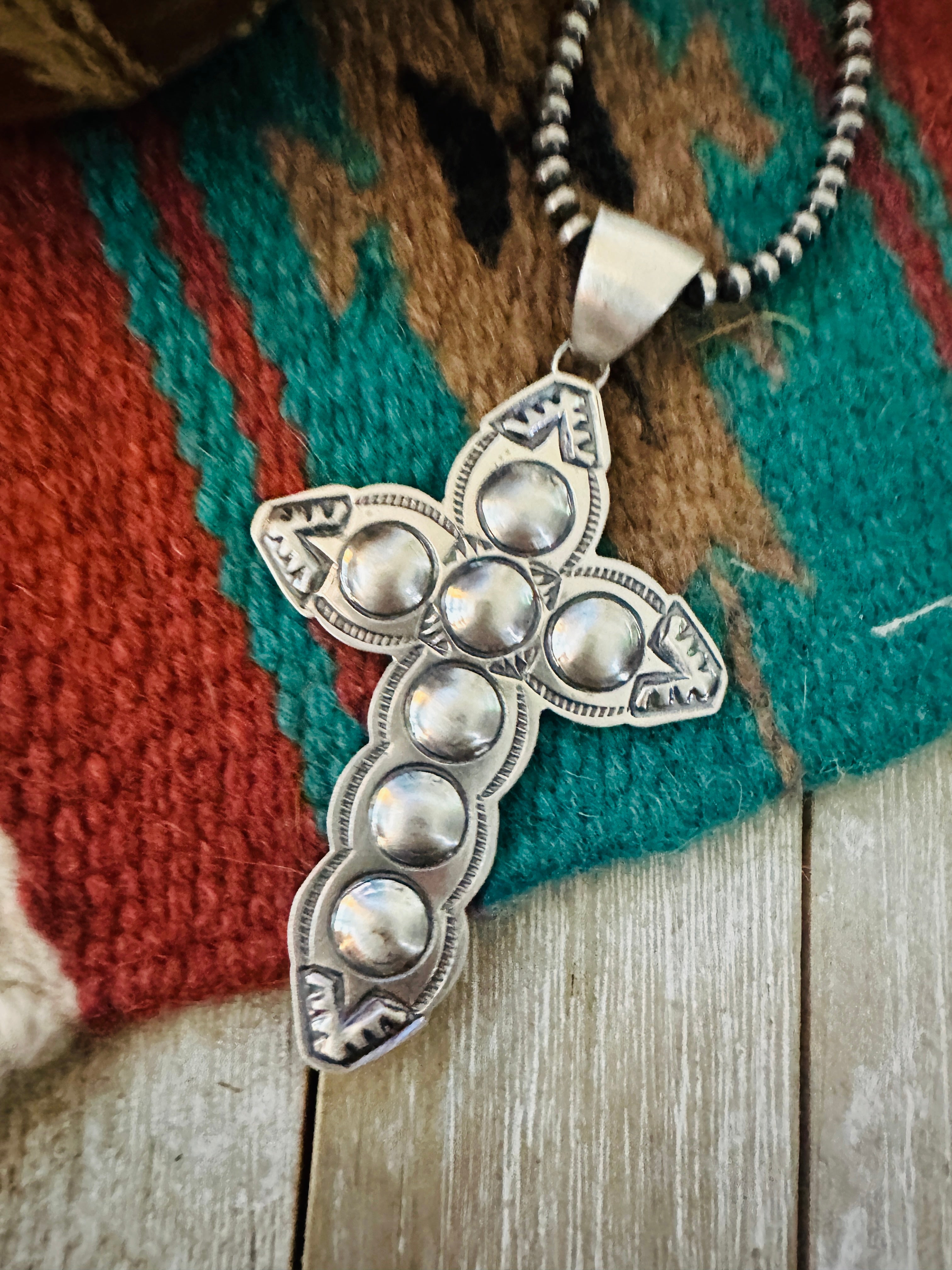 Handcrafted Sterling Silver Cross Pendant by Benson Shorty