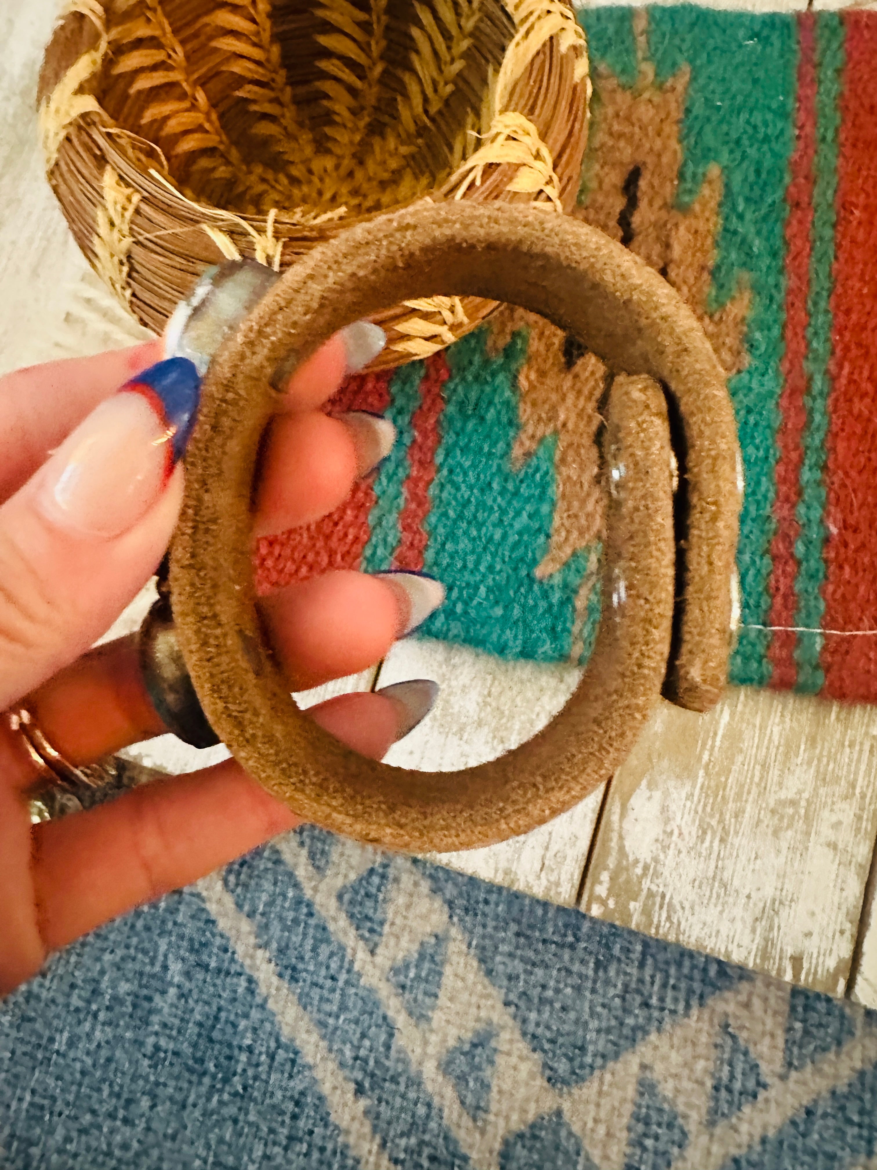 Handcrafted Spice & Sterling Silver Leather Bracelet