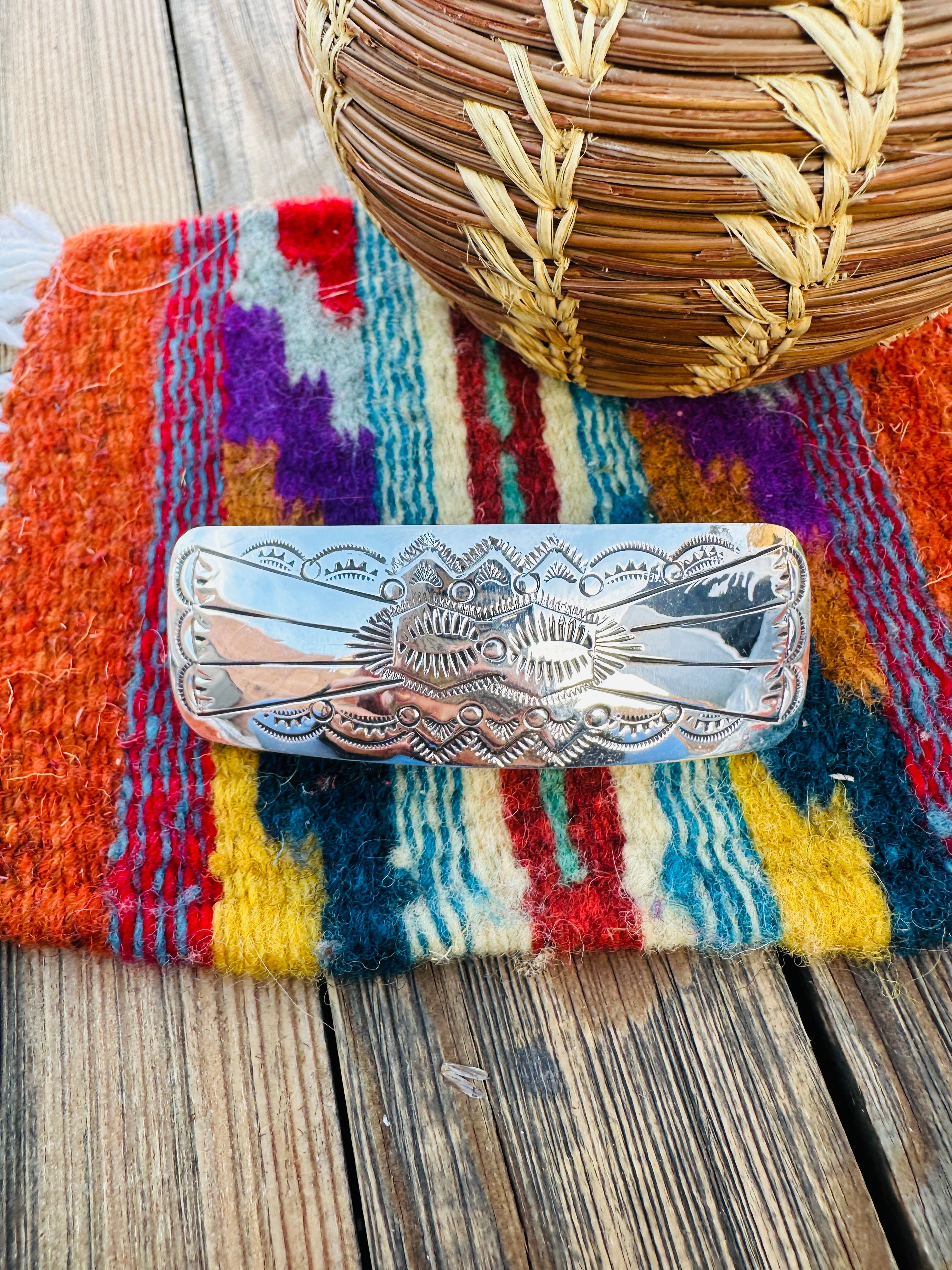 Handcrafted Sterling Silver Hair Barrette