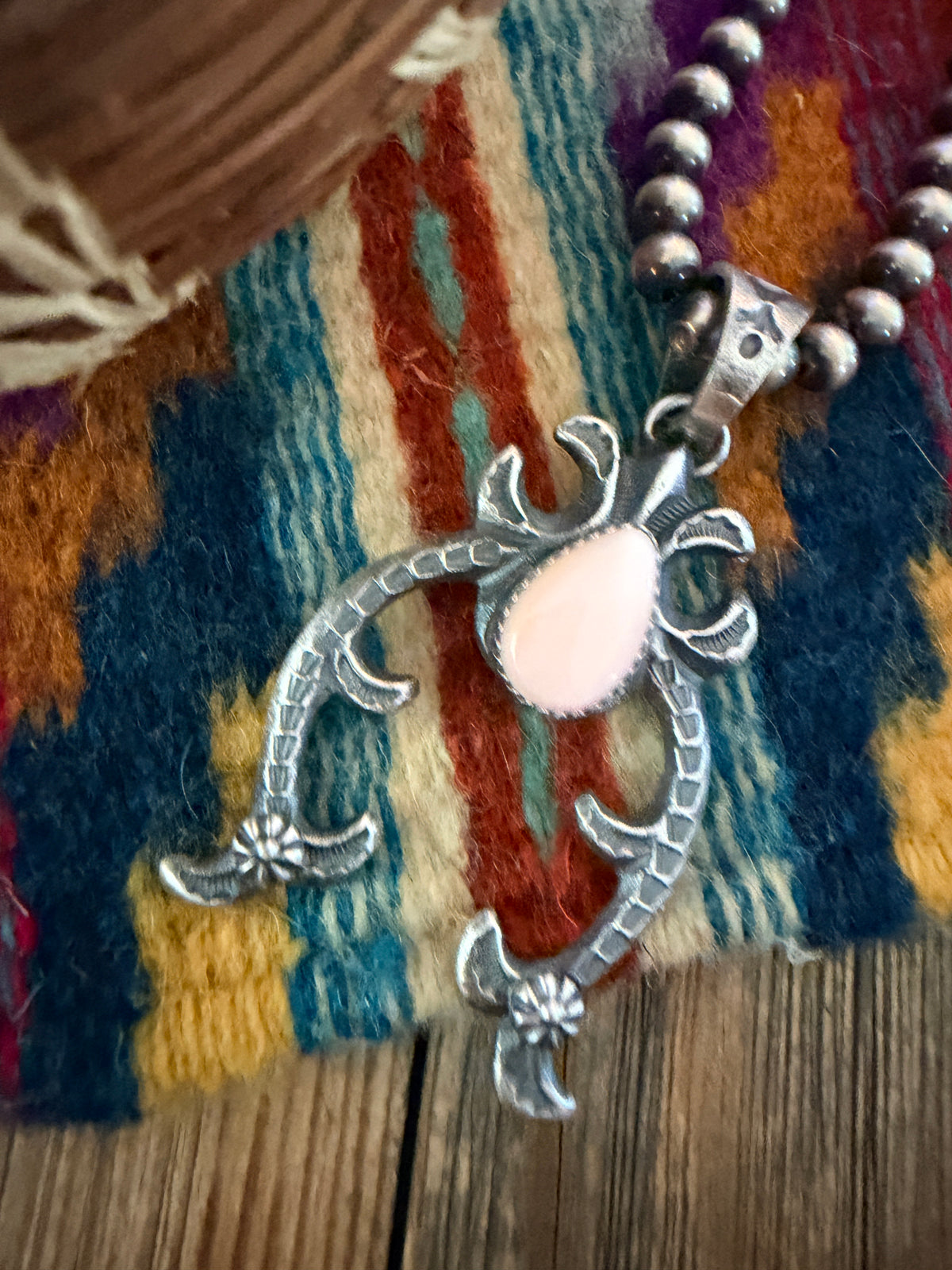 Handcrafted Sterling Silver & Queen Pink Conch Naja Pendant by Kevin Billah