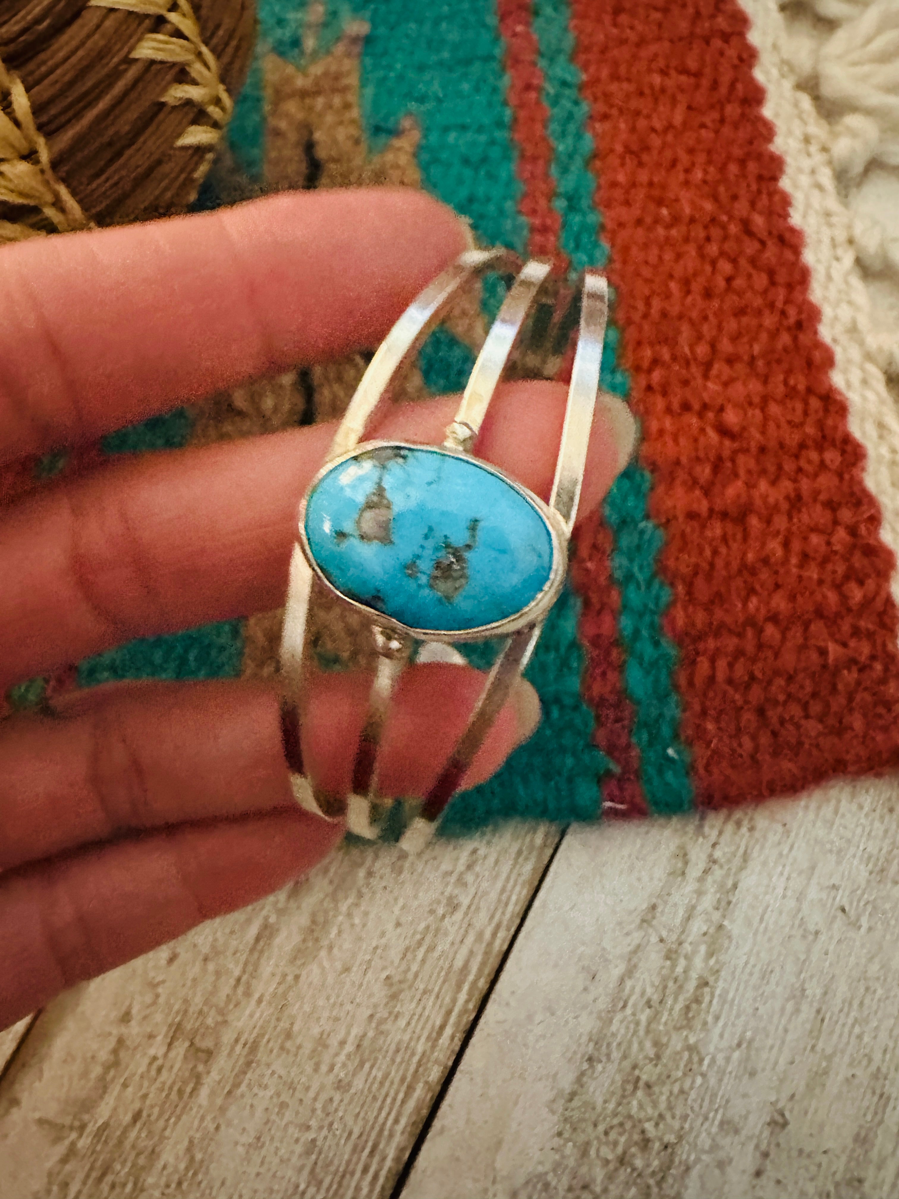 Navajo Turquoise & Sterling Silver Cuff Bracelet