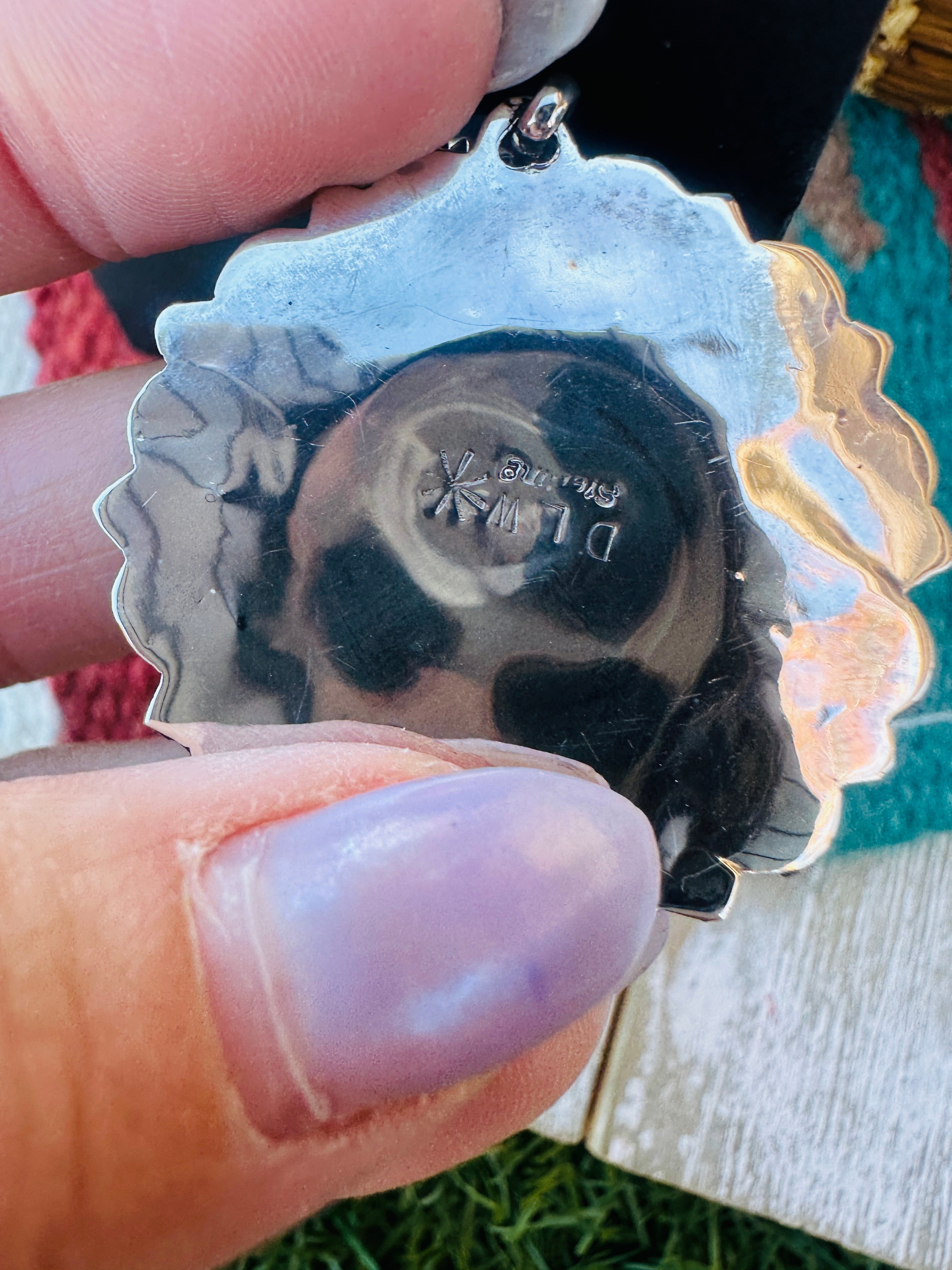 Handcrafted Turquoise & Sterling Silver Cluster Dangle Earrings