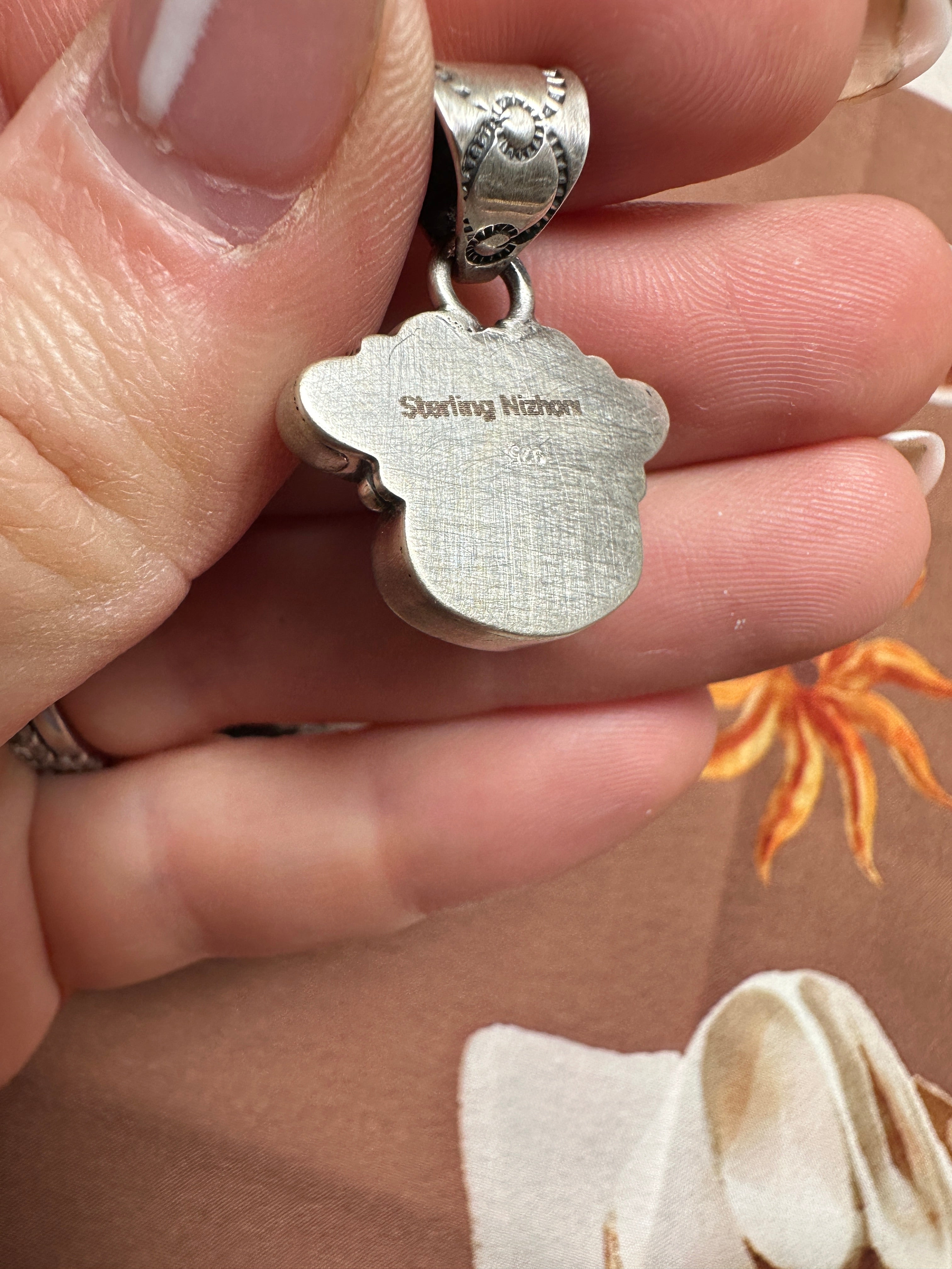 Beautiful Handmade Sterling Silver, Coral & Sonoran Mountain Turquoise Pendant