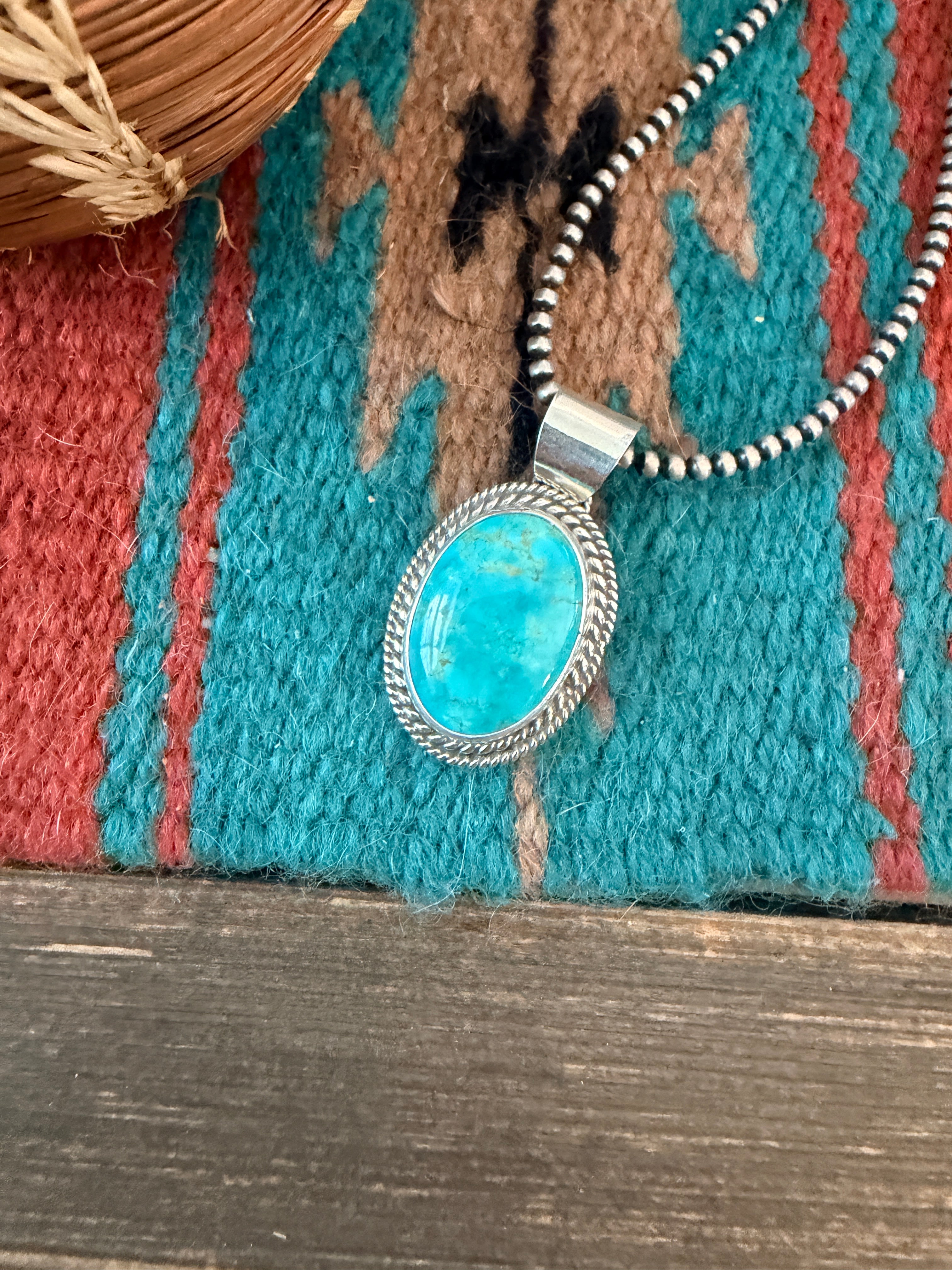 Handmade Sterling Silver & Turquoise Pendant