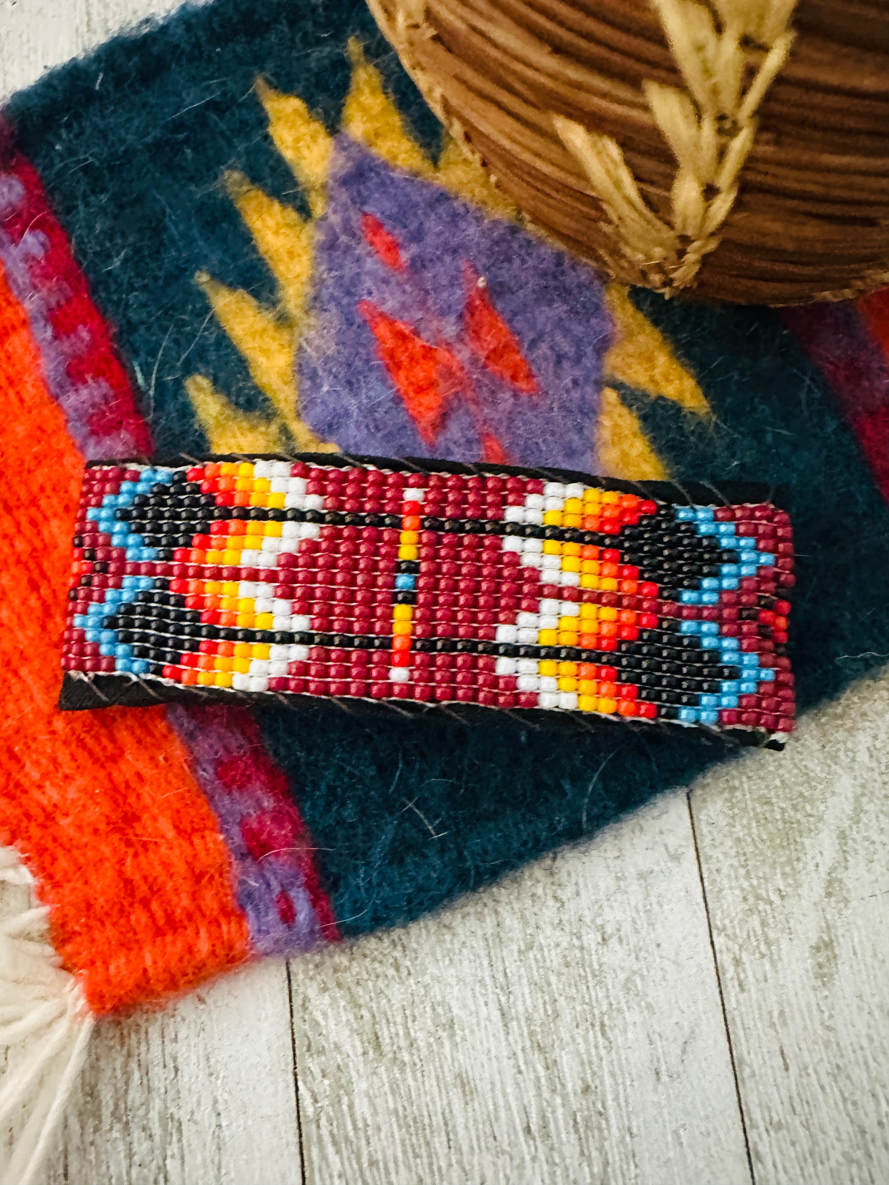 Navajo Handmade Beaded Barrette