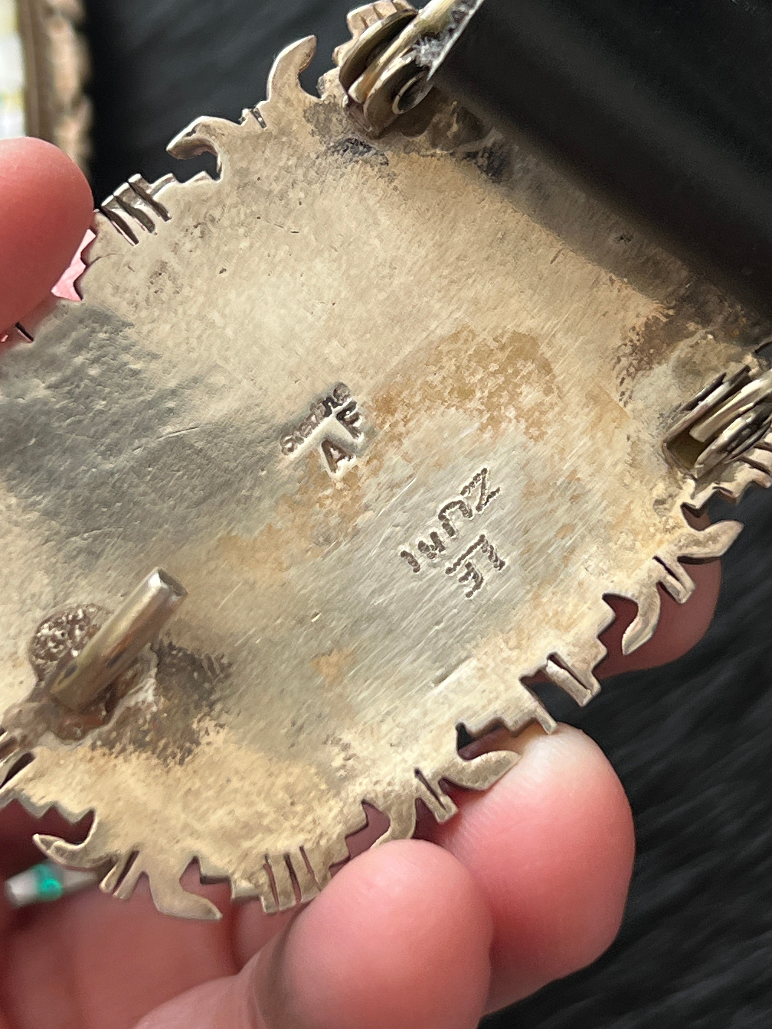 Tremendous Old Pawn Handcrafted Sterling Silver, Mother of Pearl and Opal Inlay Concho Belt by Albert Francisco