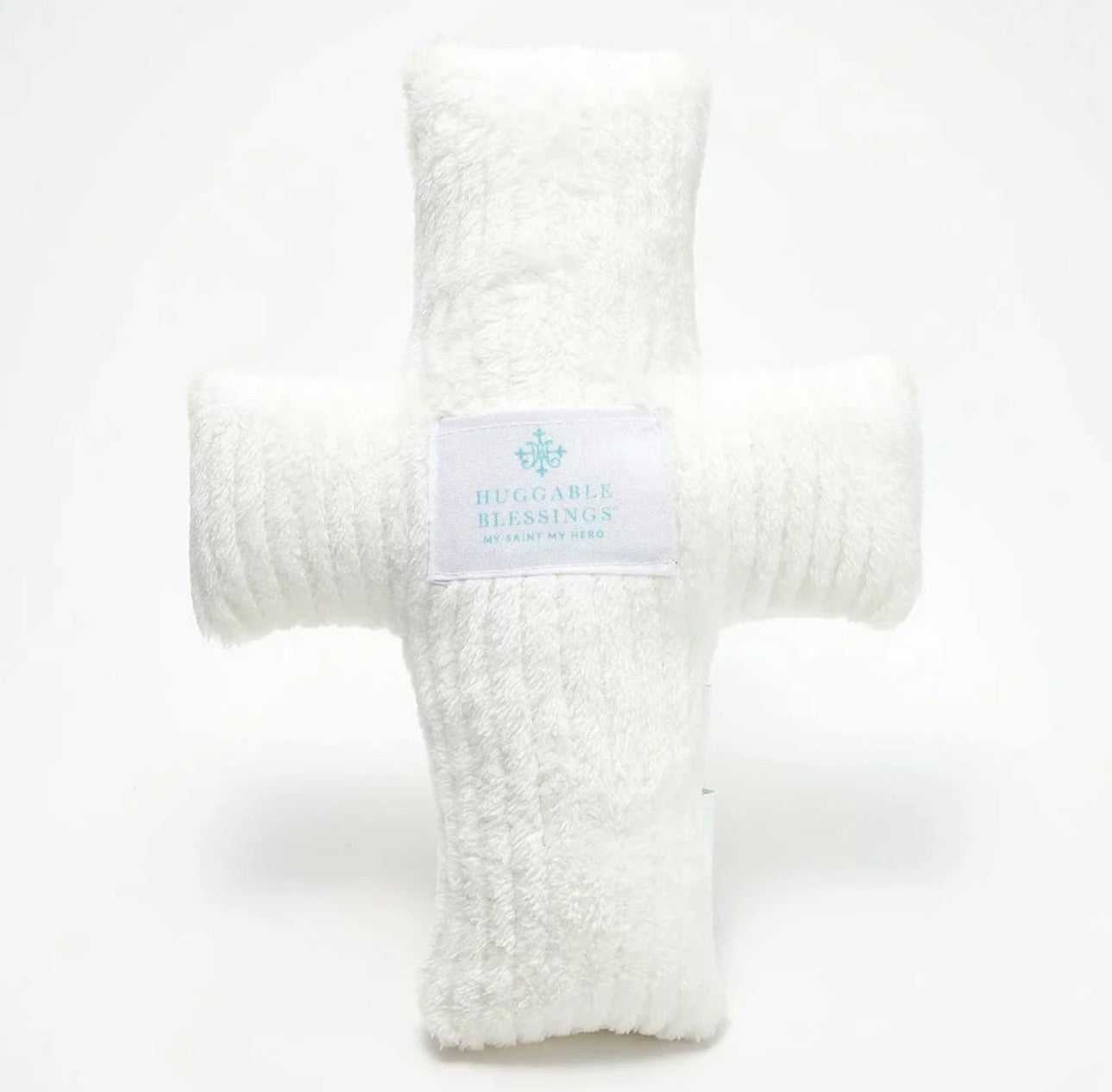 Huggable Cross Prayer Pillow (White)