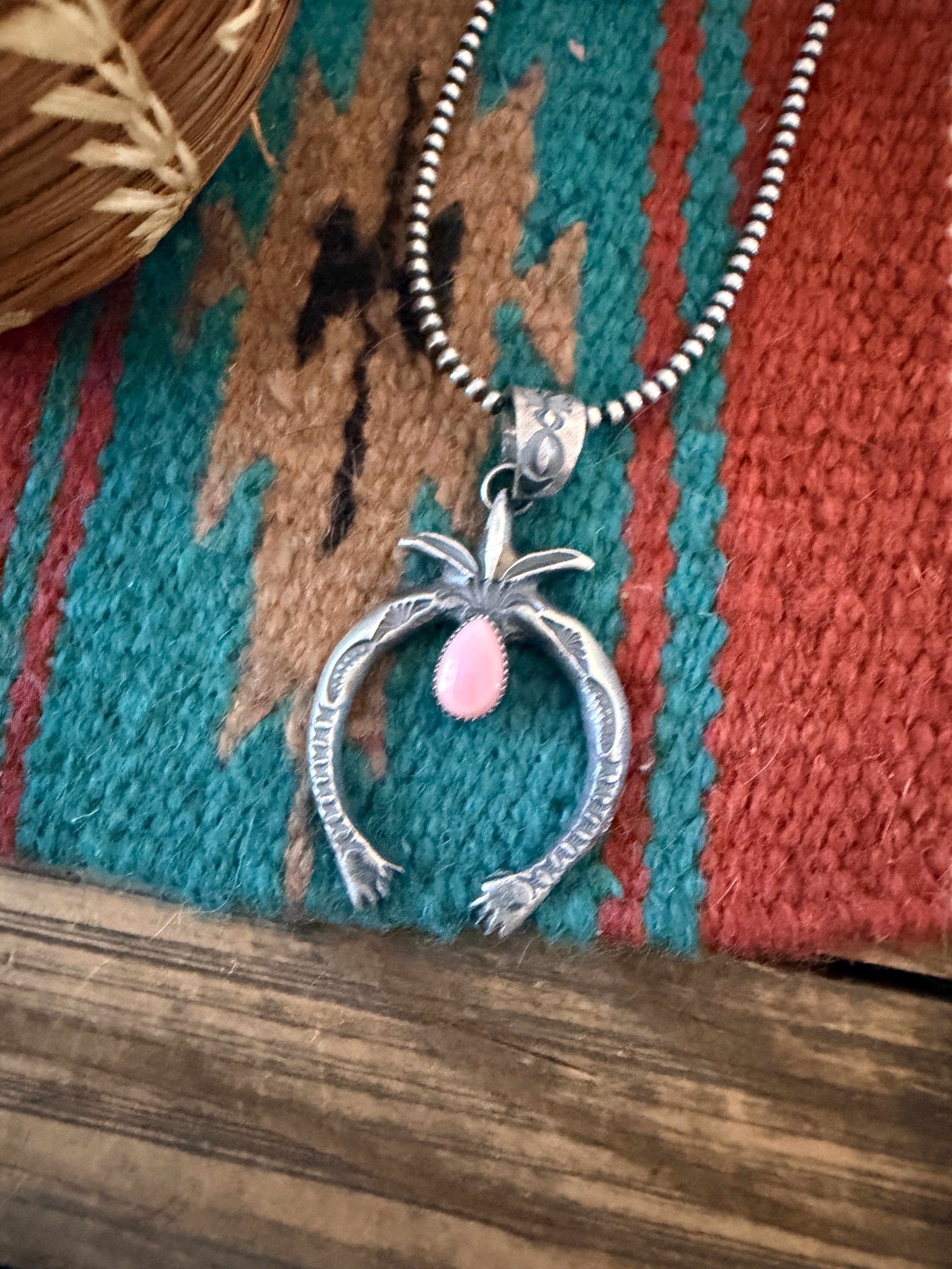 Handcrafted Sterling Silver & Queen Pink Naja Pendant by Kevin Billah