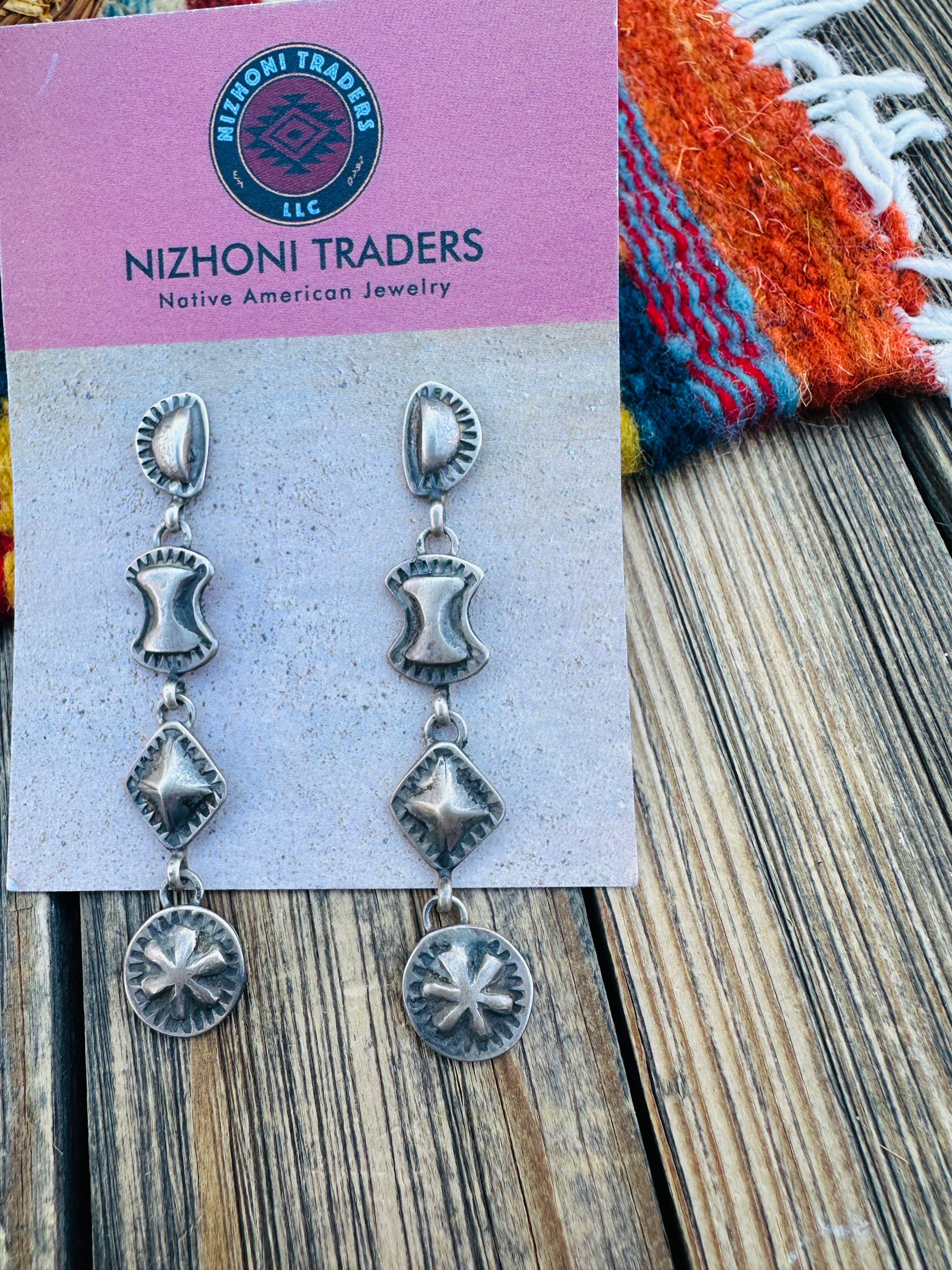 Handcrafted Sterling Silver Dangle Earrings by Dakota Willie