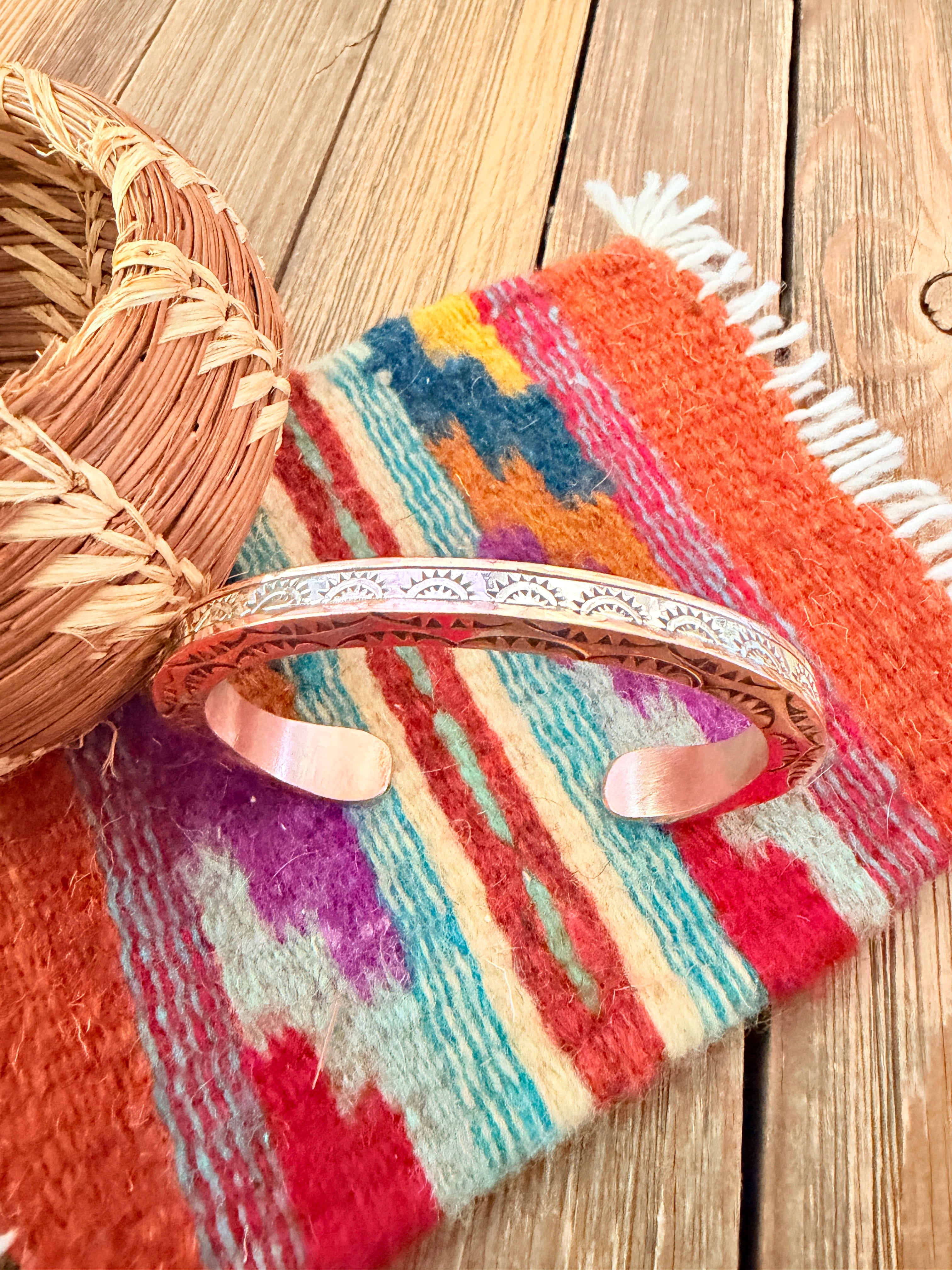 Handcrafted Copper & Sterling Silver Cuff Bracelet