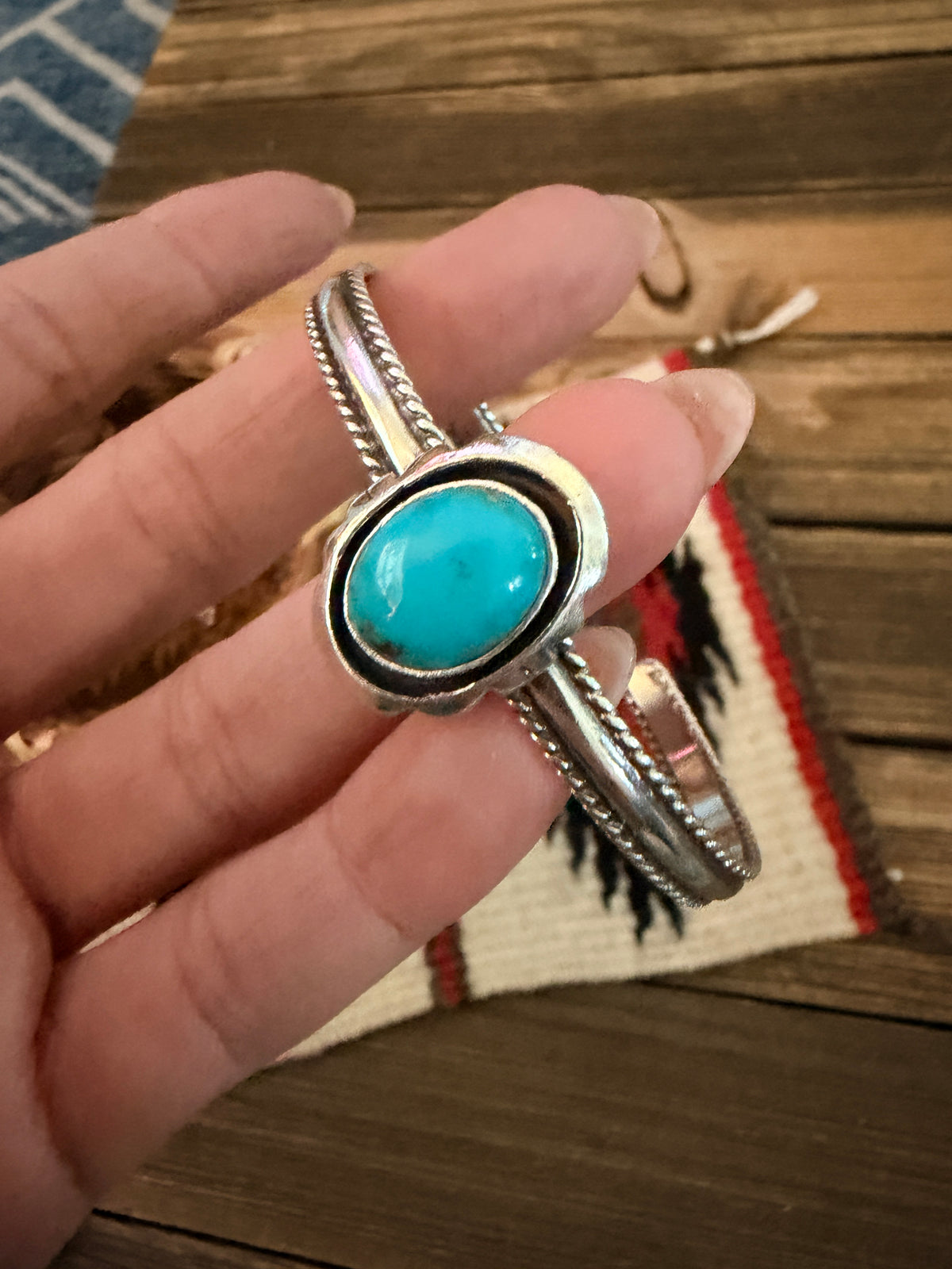 Handcrafted Turquoise & Sterling Silver Cuff Bracelet