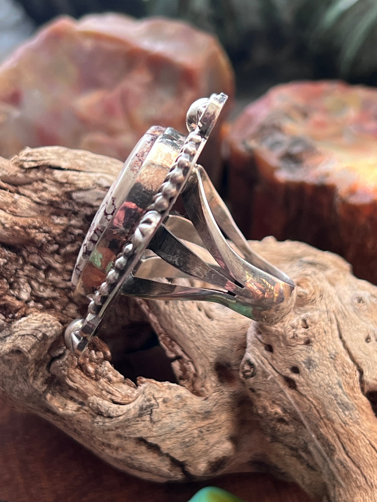 Rosella Paxson Sterling Silver & Wild Horse Heart Ring, Size 7.5-8