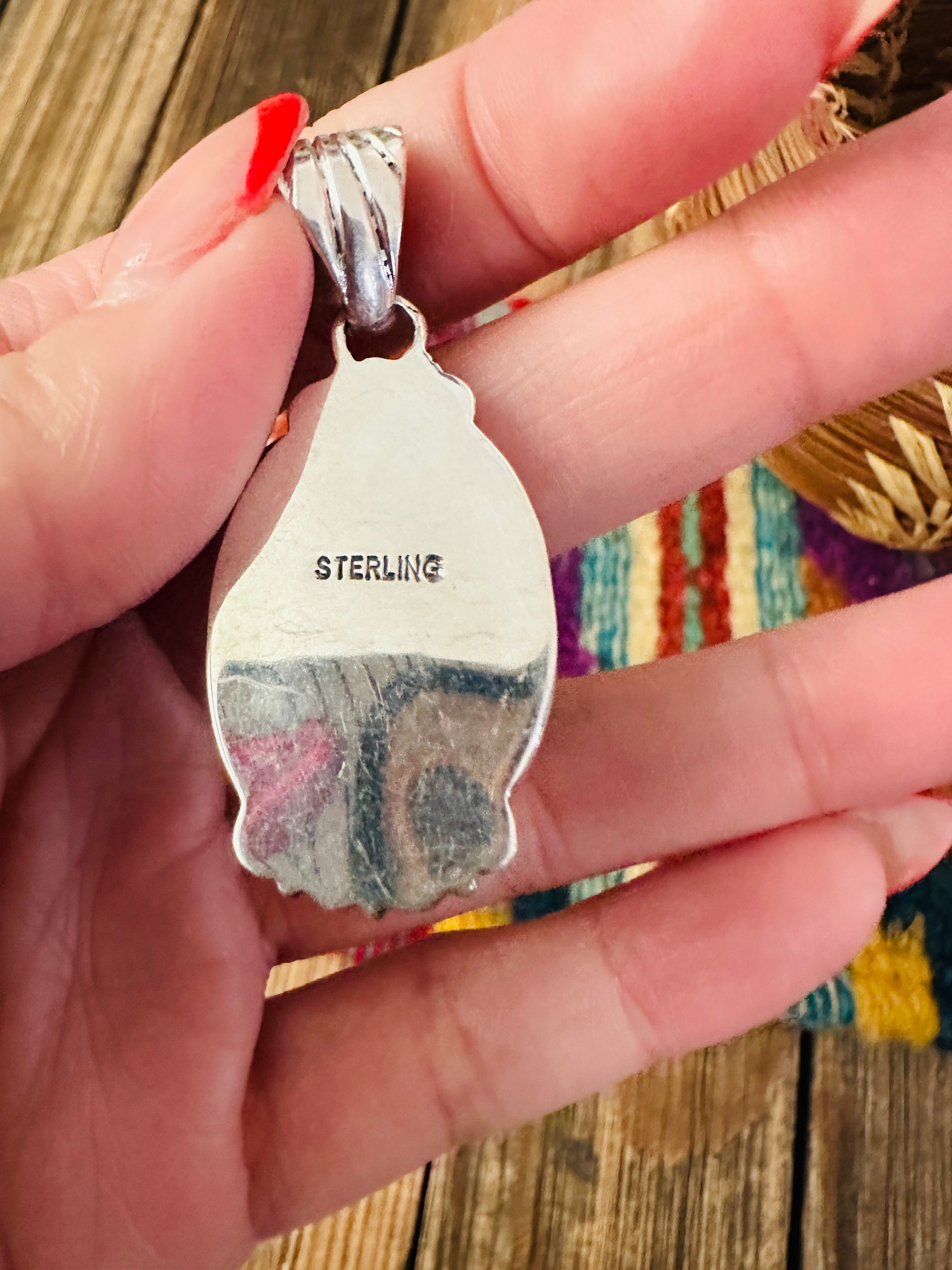 Handcrafted Sterling Silver & Sonoran Mountain Turquoise Pendant